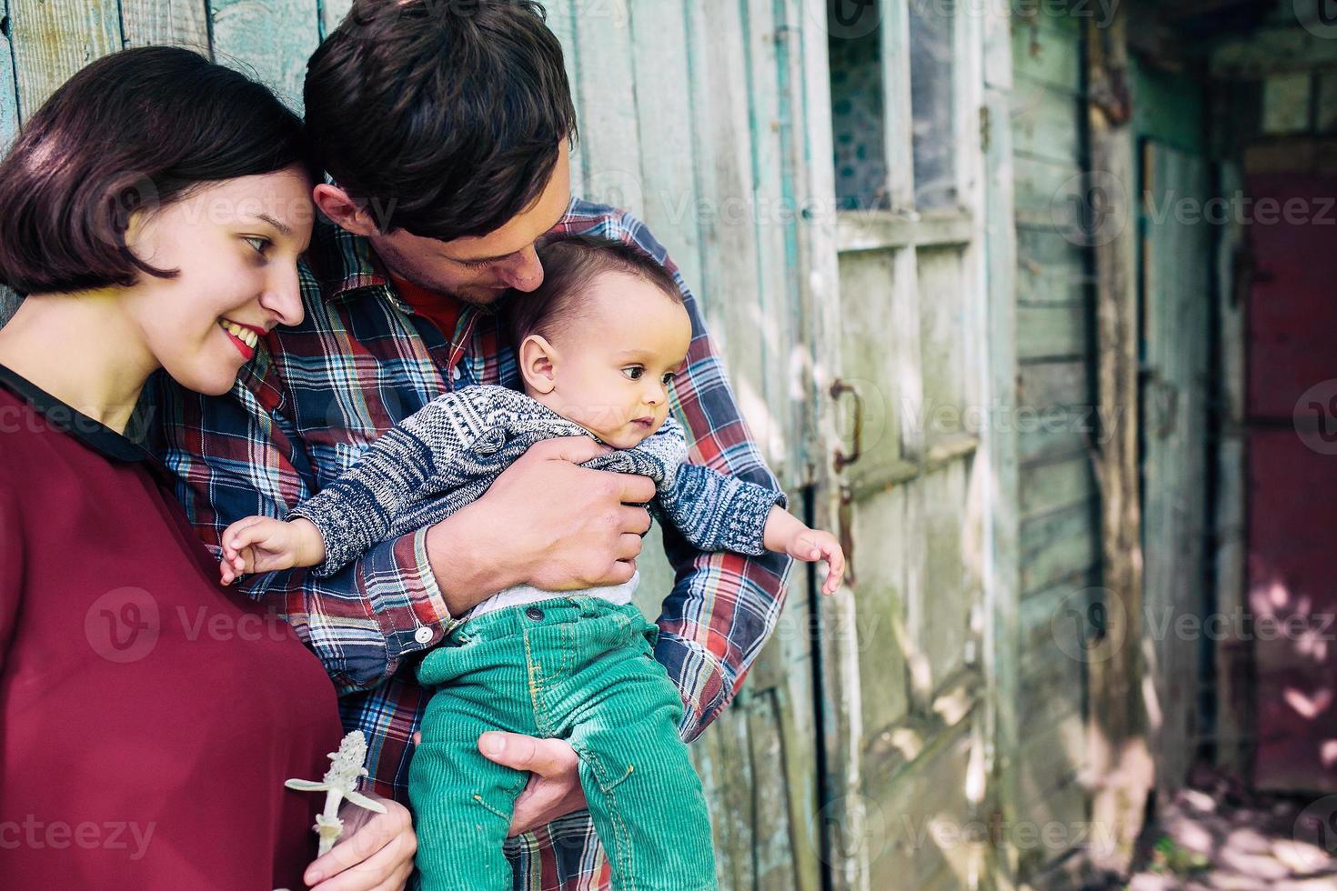 Family outdoor portrait photo