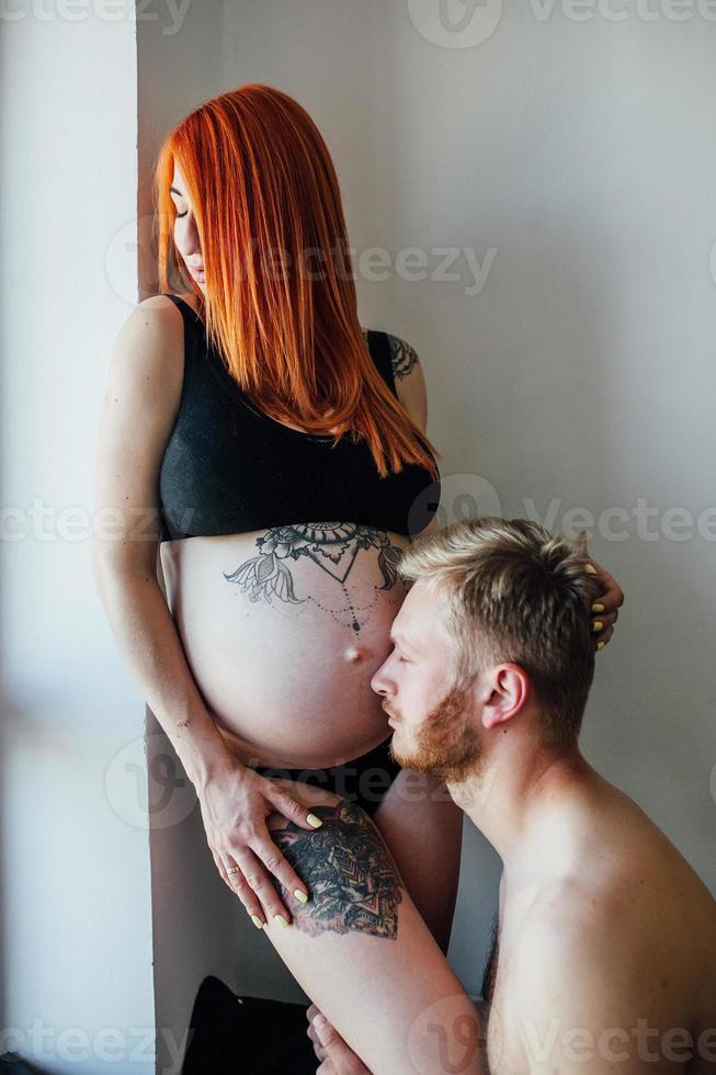 Pregnant woman portrait photo
