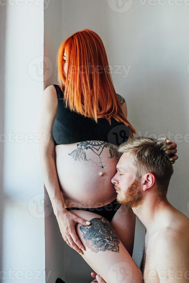 Pregnant woman portrait photo