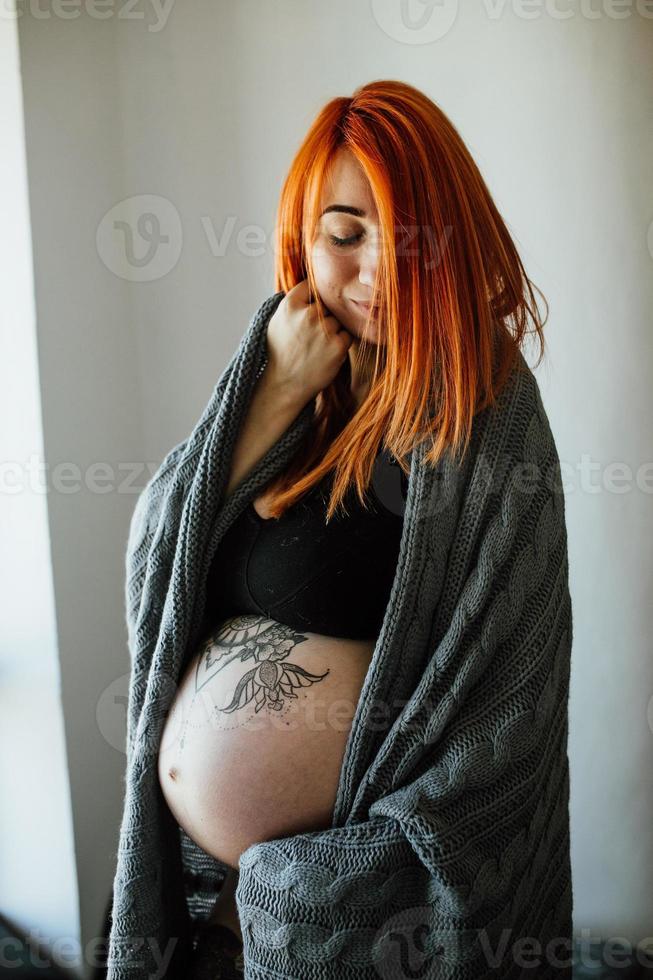 Pregnant woman portrait photo