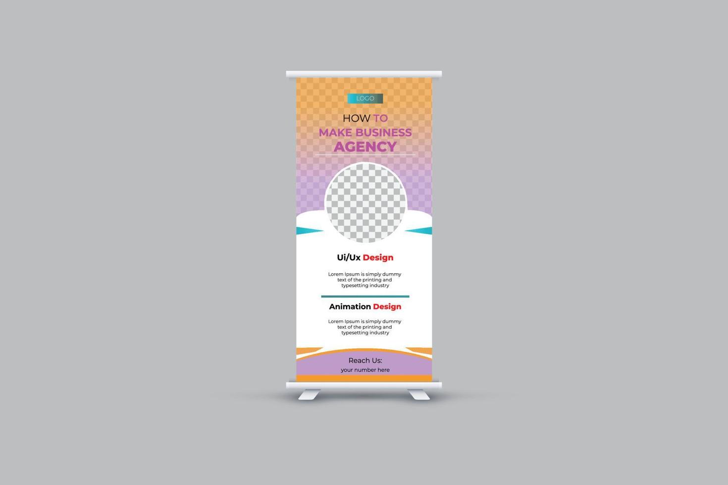 Business Roll Up Banner Design vector