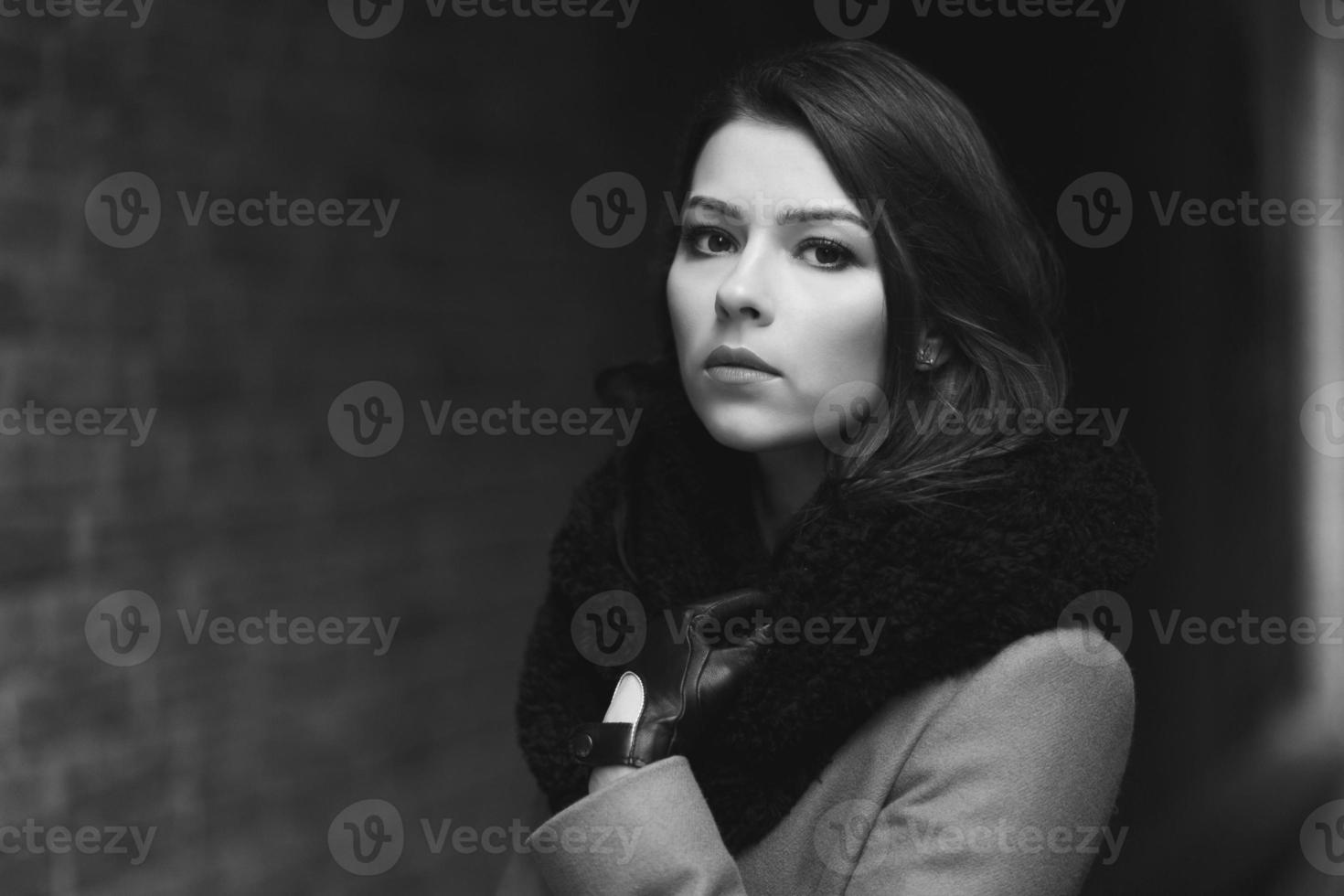 retrato de mujer de vacaciones foto