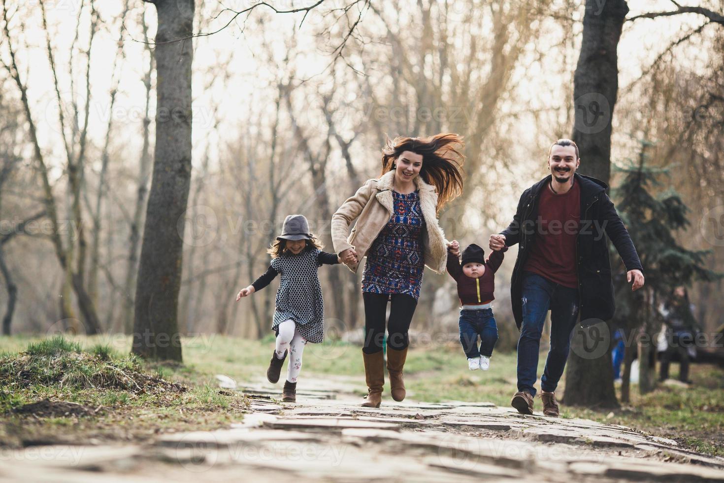 Family outdoor portrait photo