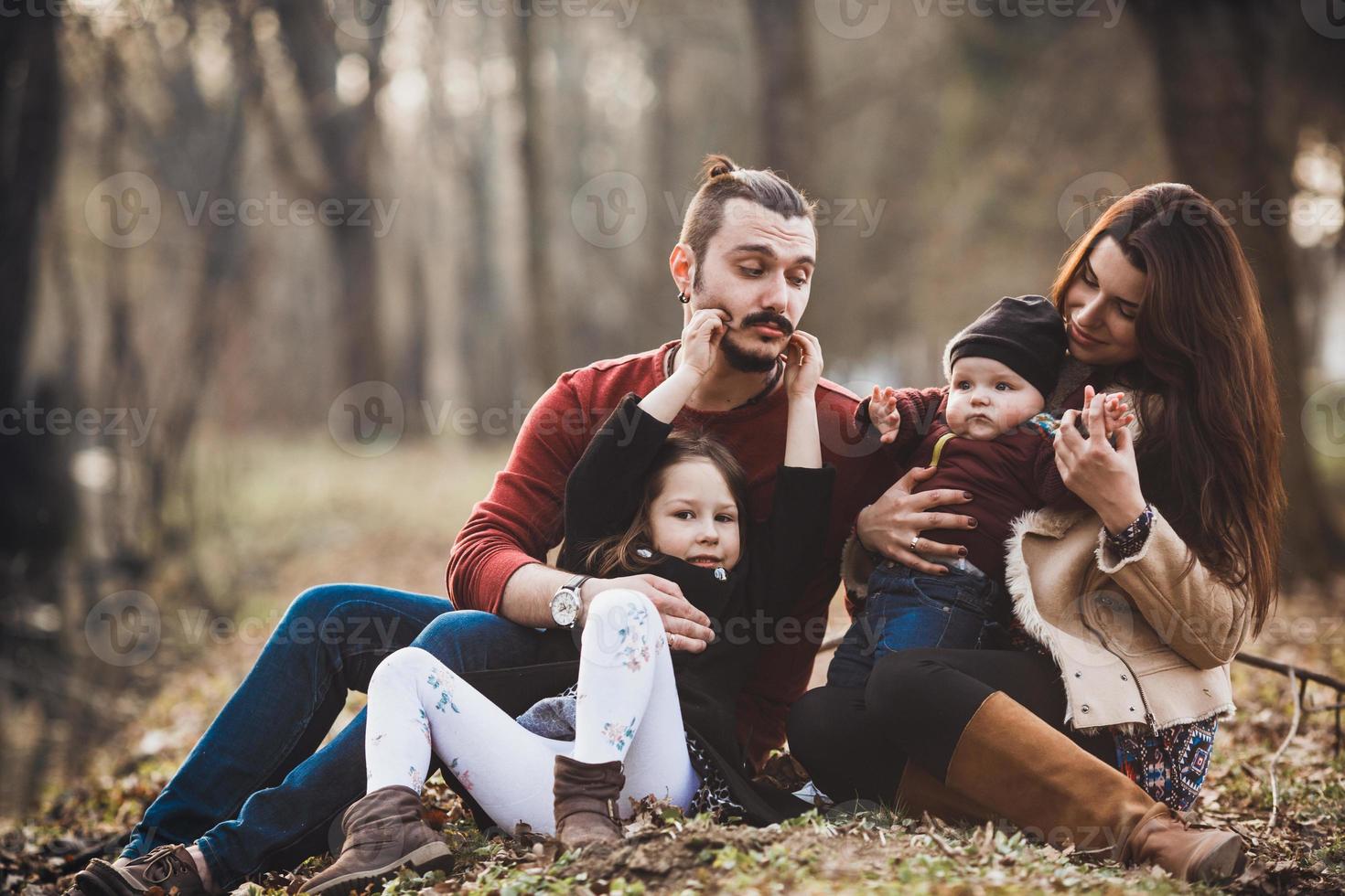 Family outdoor portrait photo