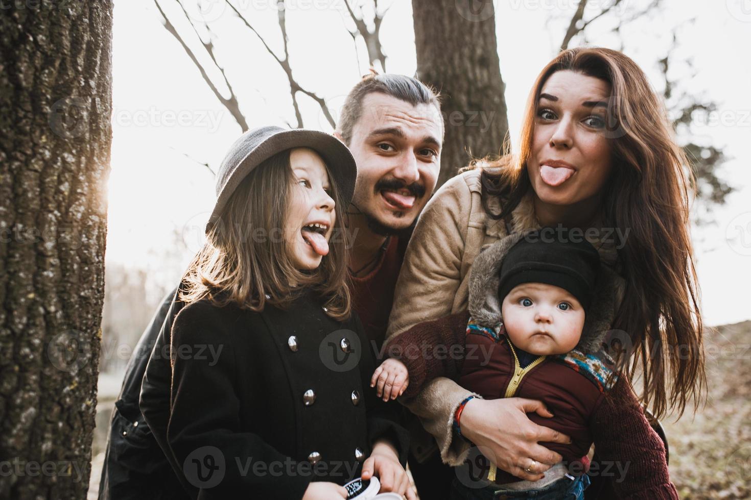 Family outdoor portrait photo