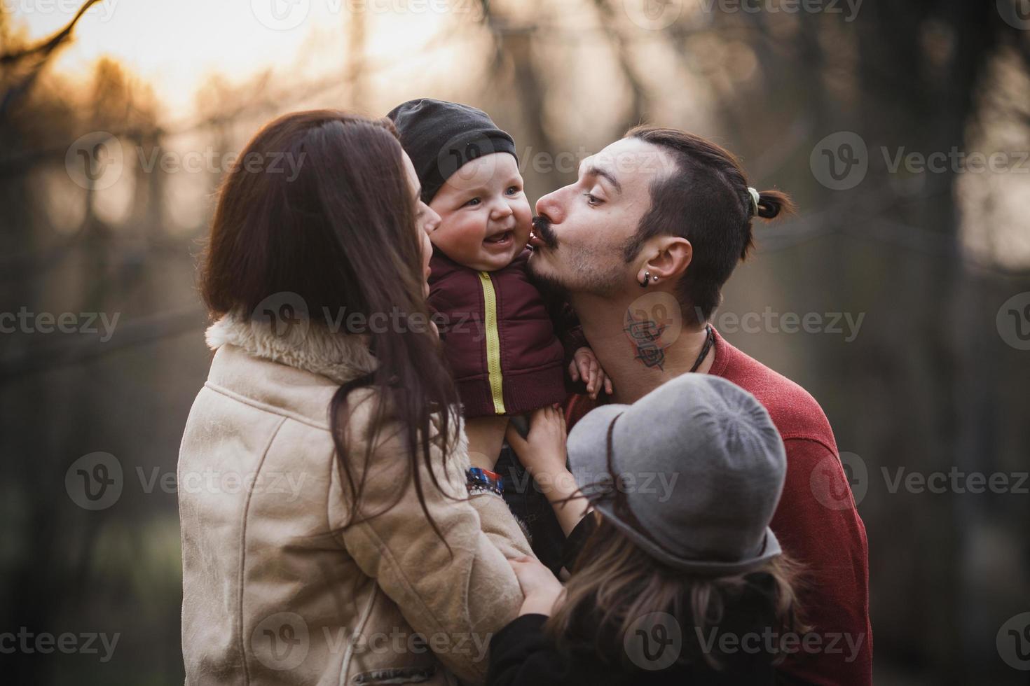 Family outdoor portrait photo