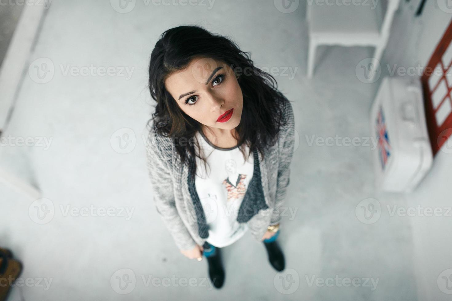 vista de retrato de mujer foto