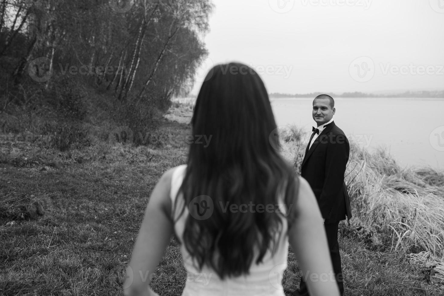 Married couple outdoors photo