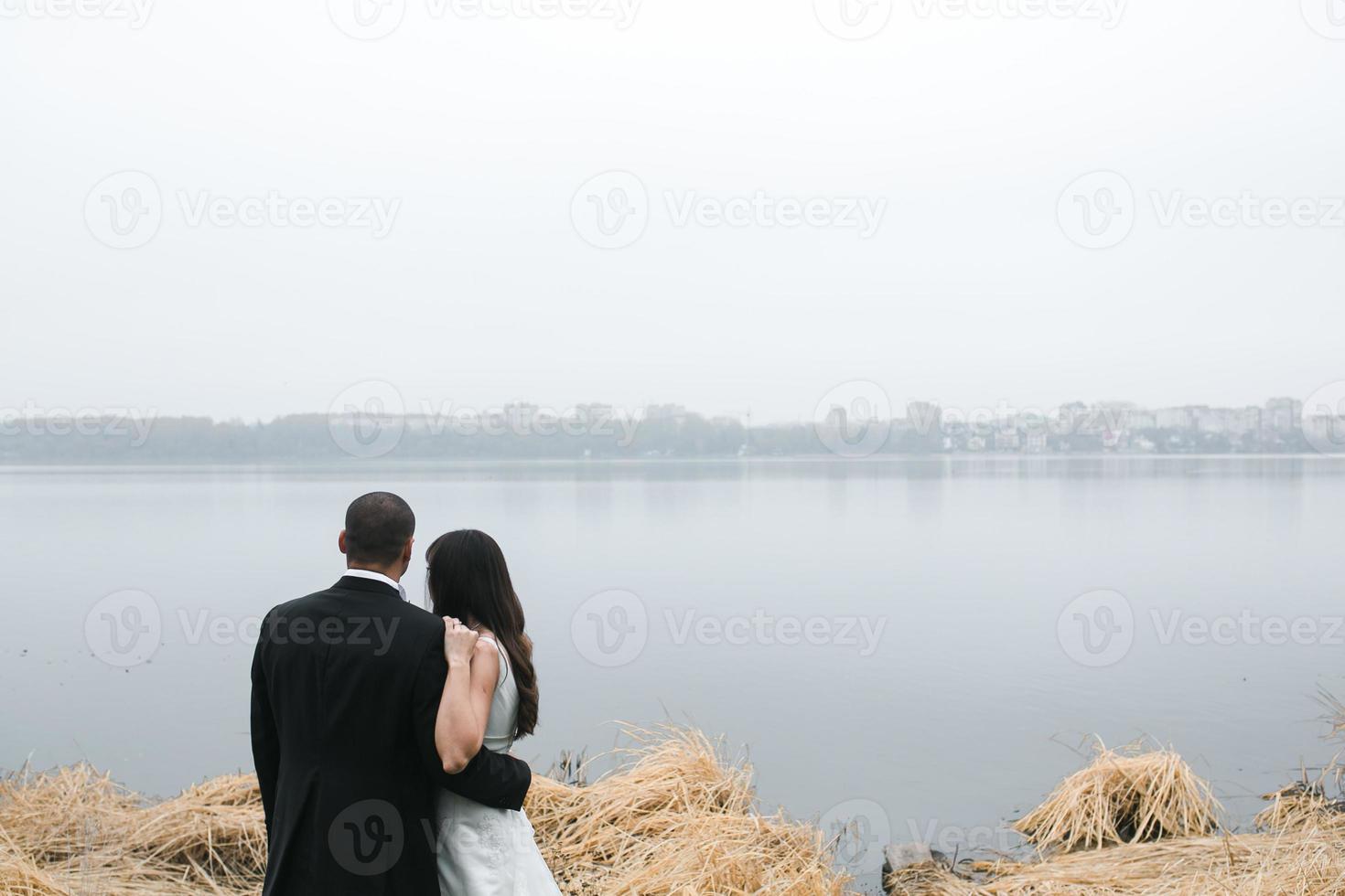 Married couple outdoors photo