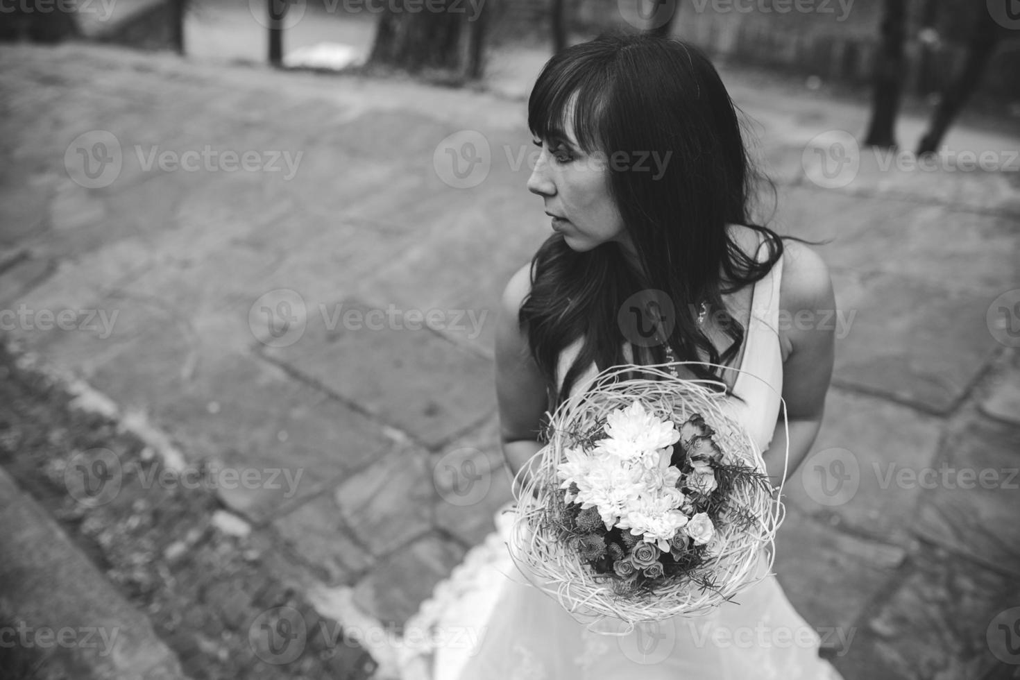 Bride portrait view photo