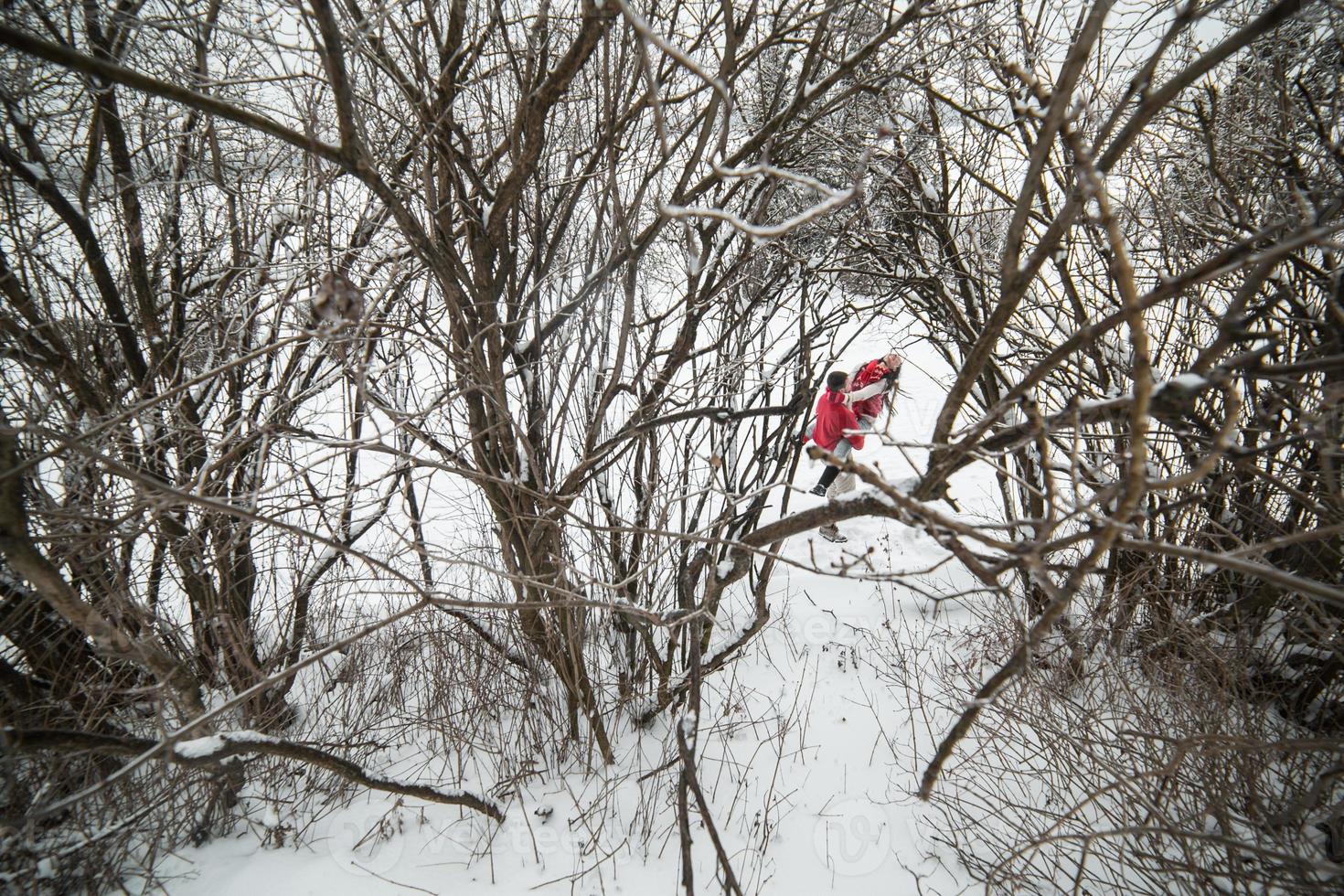 Married couple outdoors photo