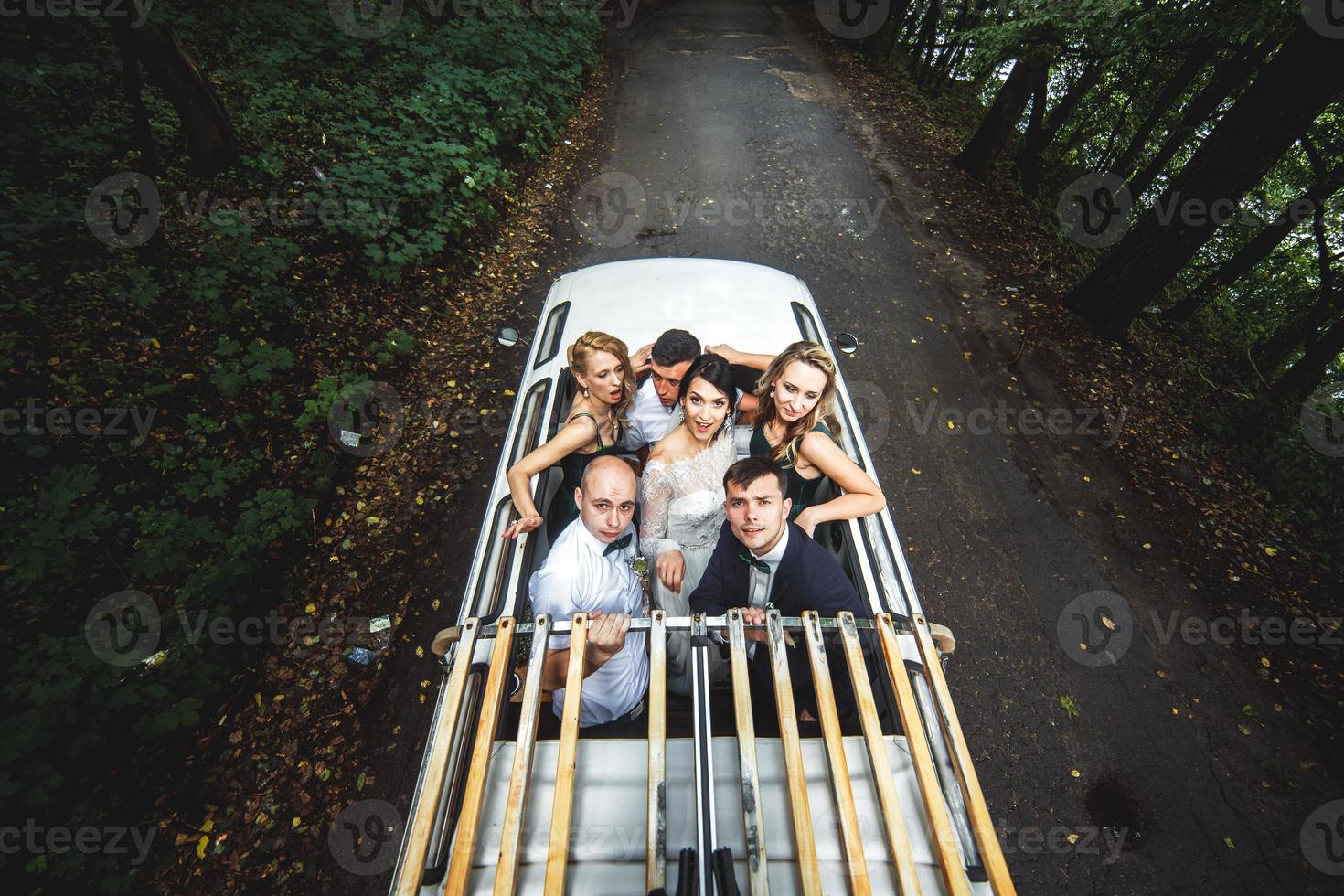 Wedding party view photo
