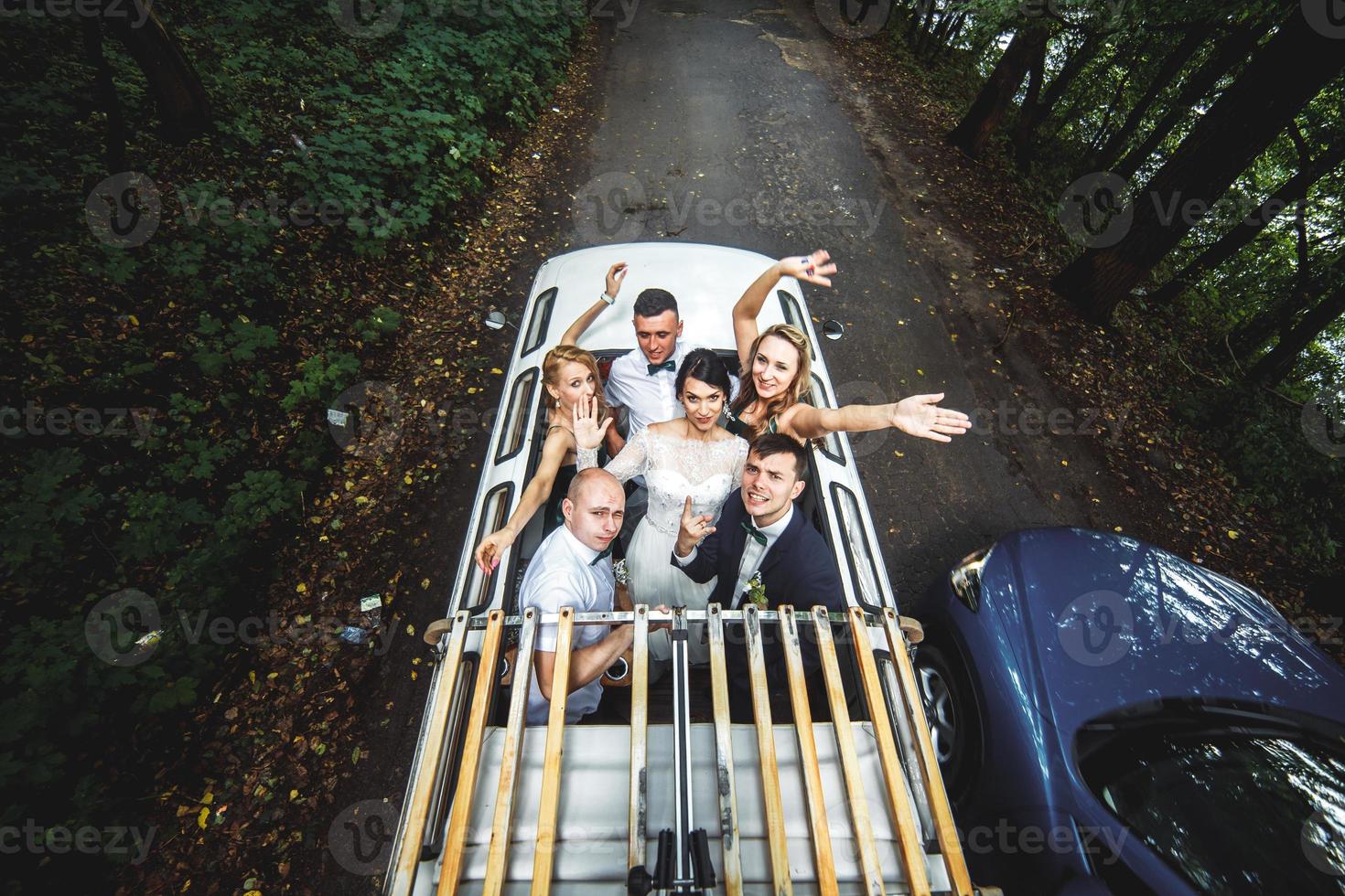 Wedding party view photo