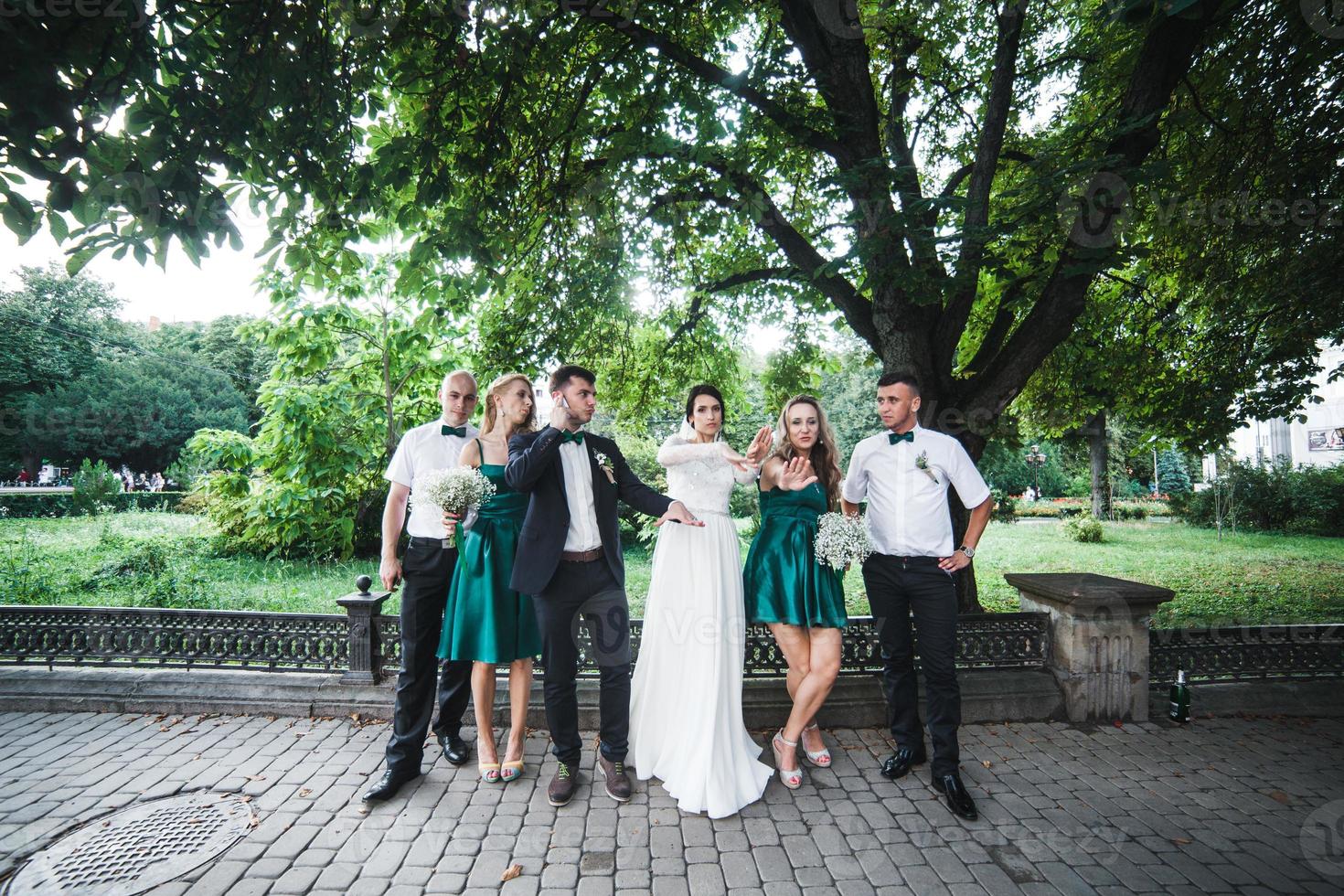 Wedding party view photo