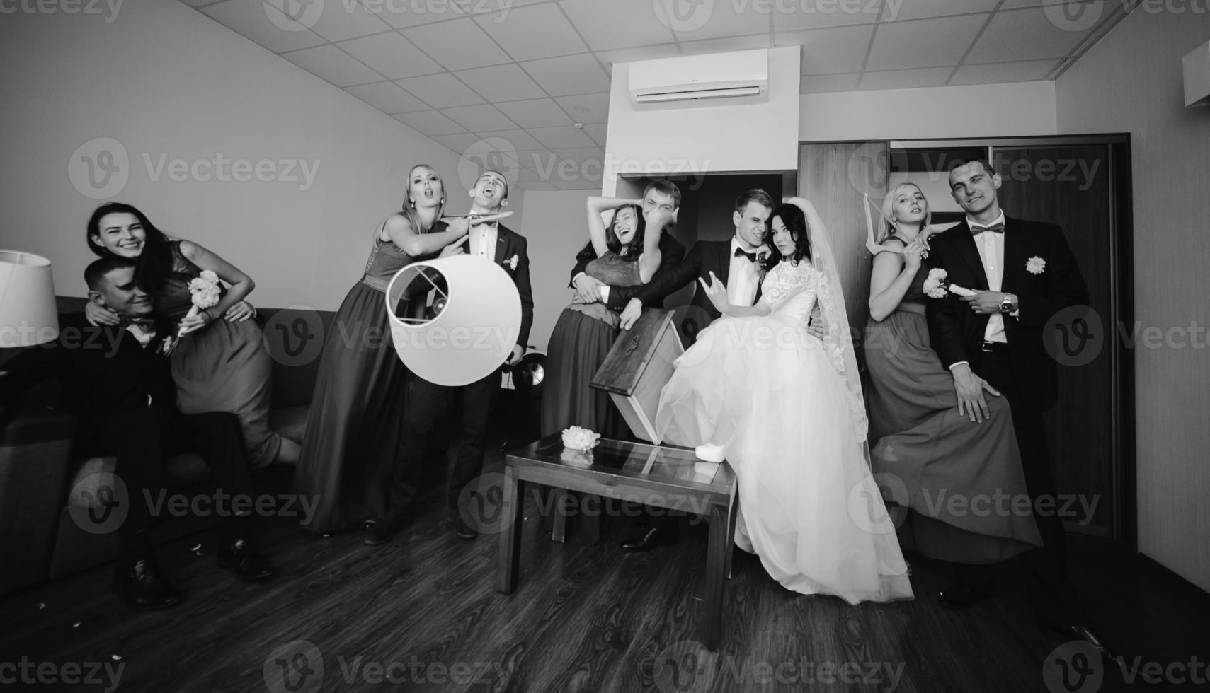 Wedding party view photo