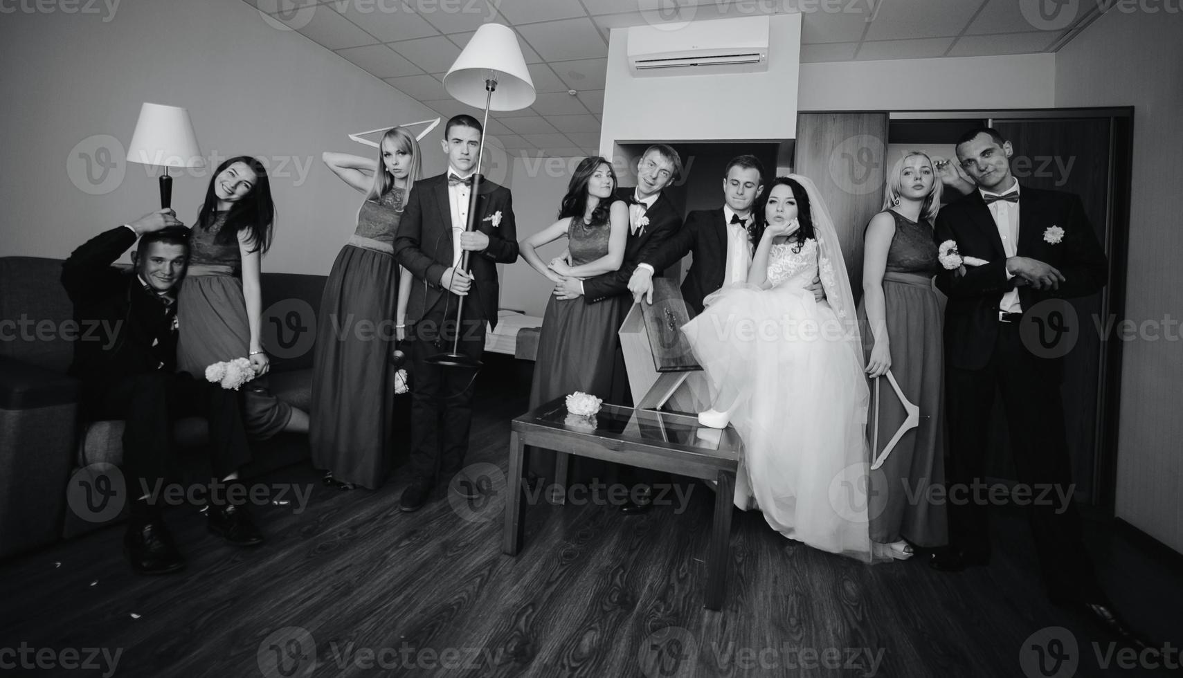 Wedding party view photo