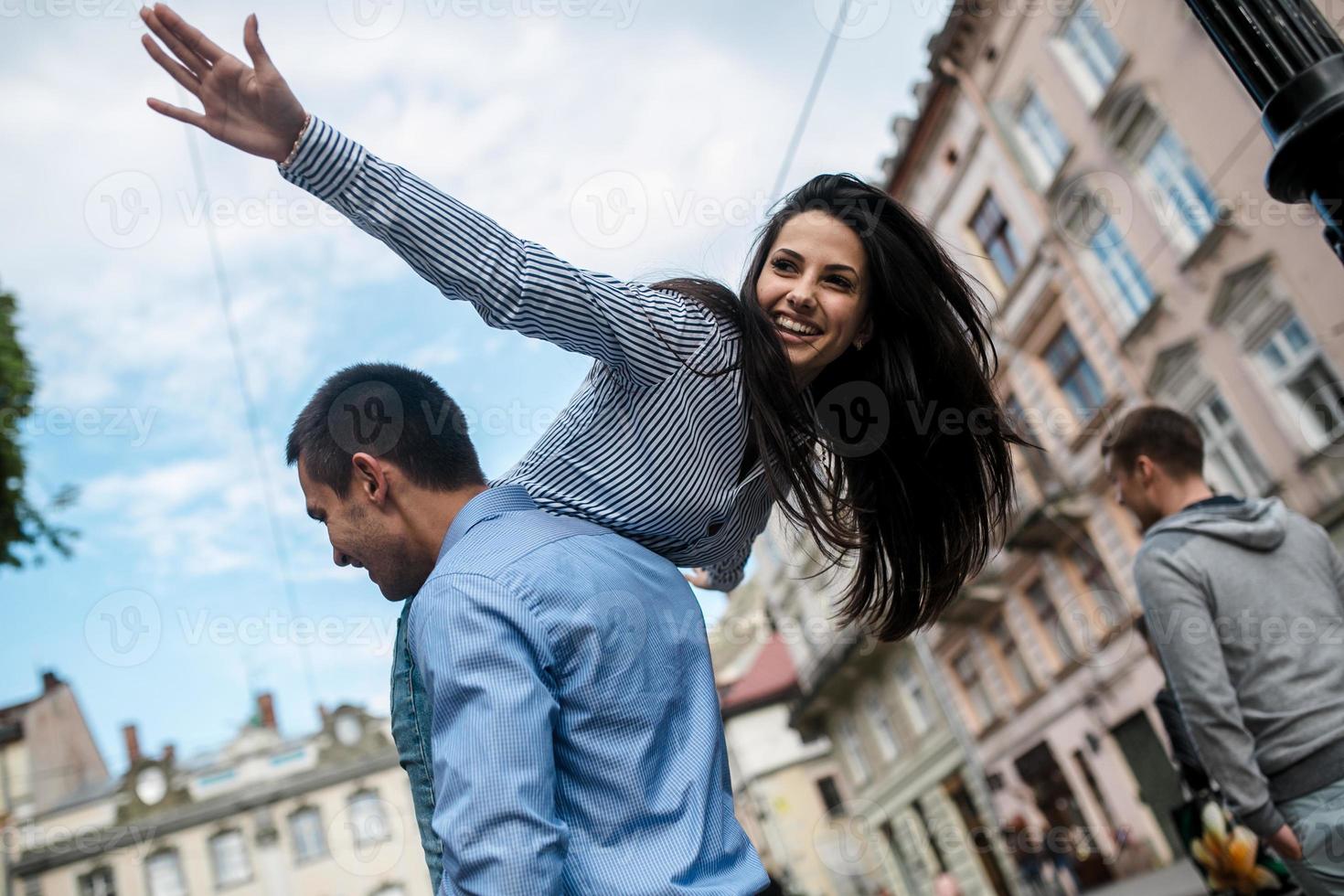 Couple together view photo