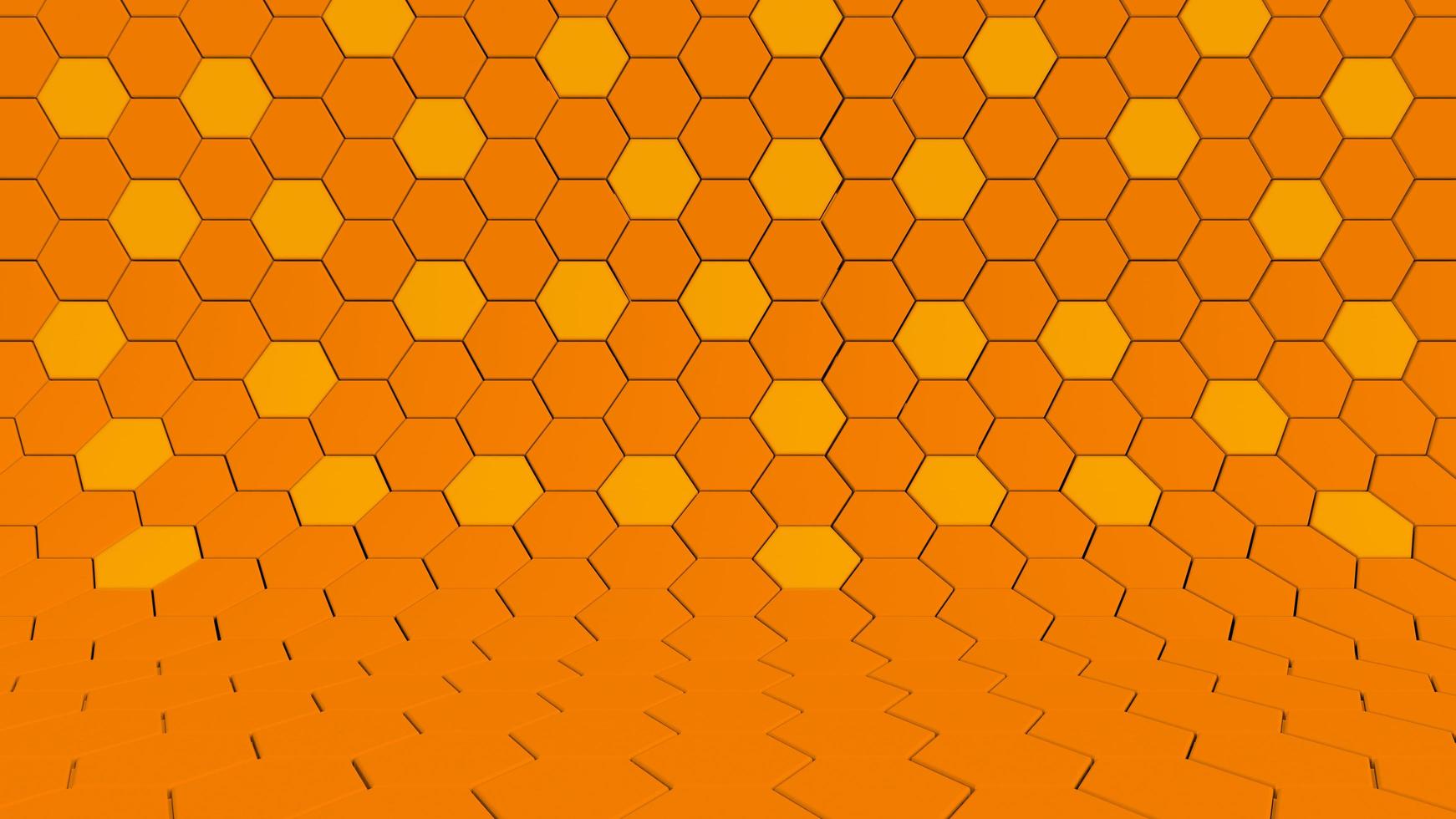 Clear pattern abstract background studio hexagon orange, Autumn honeycomb mosaic. photo