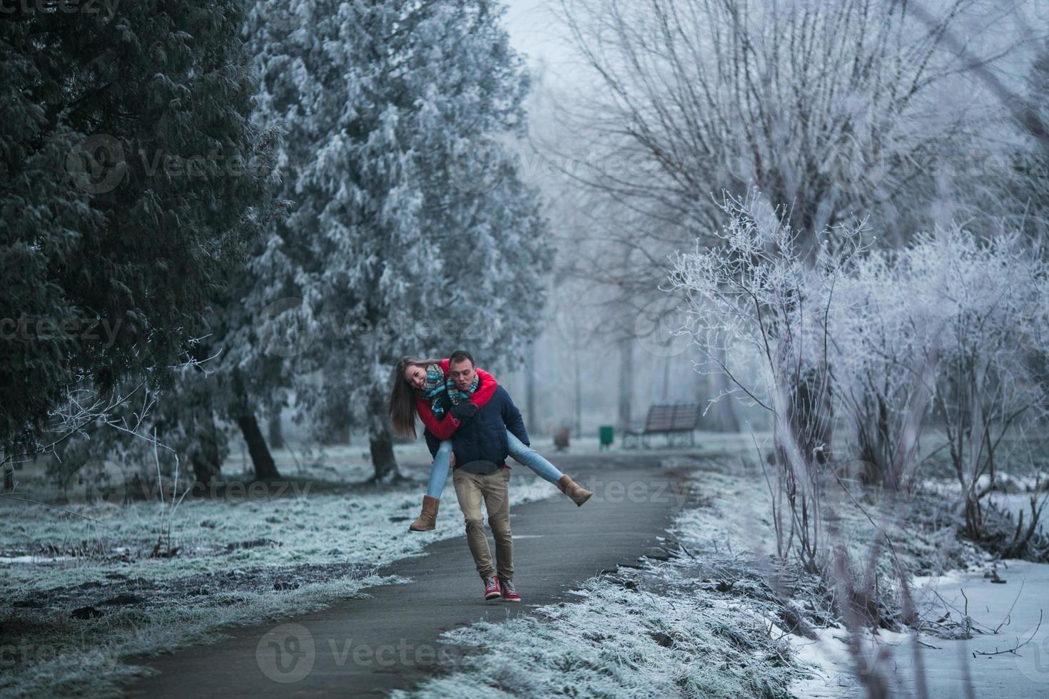 Couple outside together photo