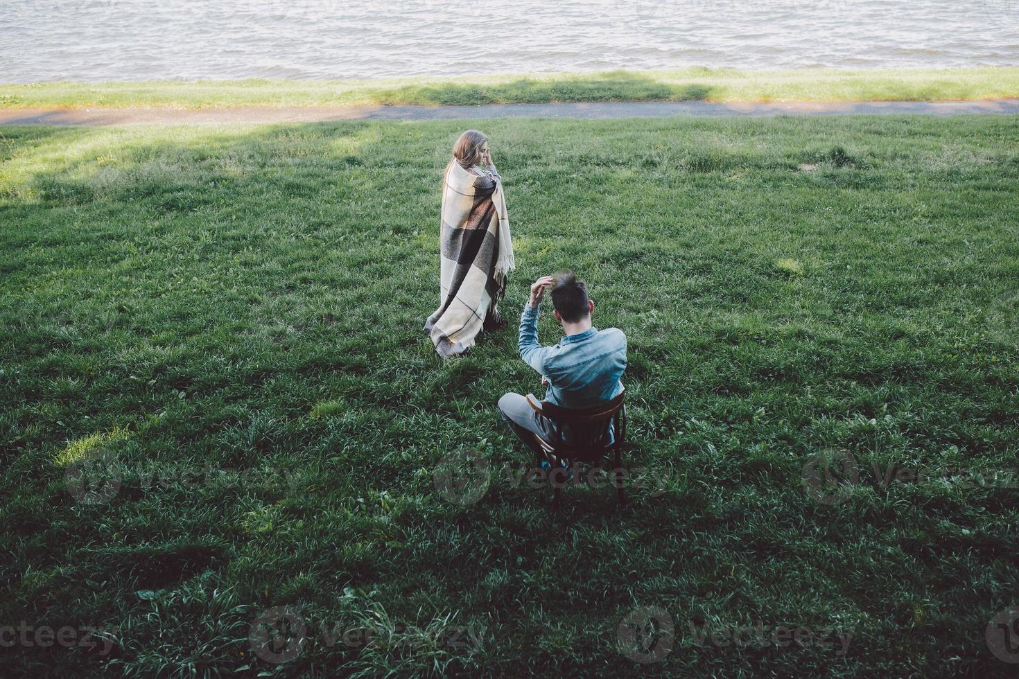 Couple together view photo