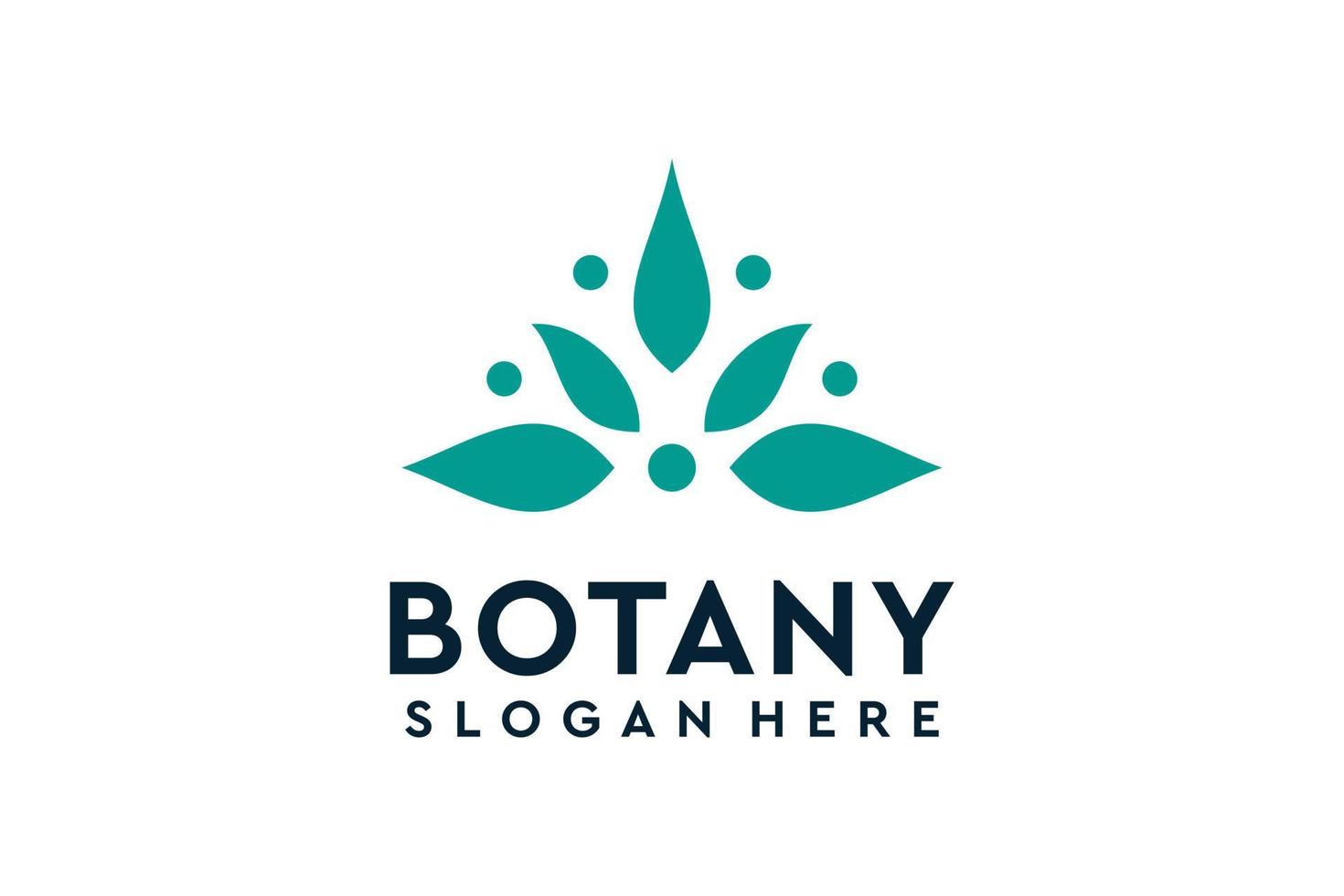 Environment wellness eco growth botany logo design vector