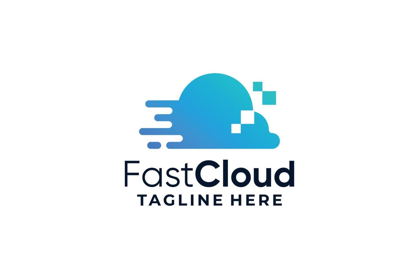 Business cloud digital logo vector software design
