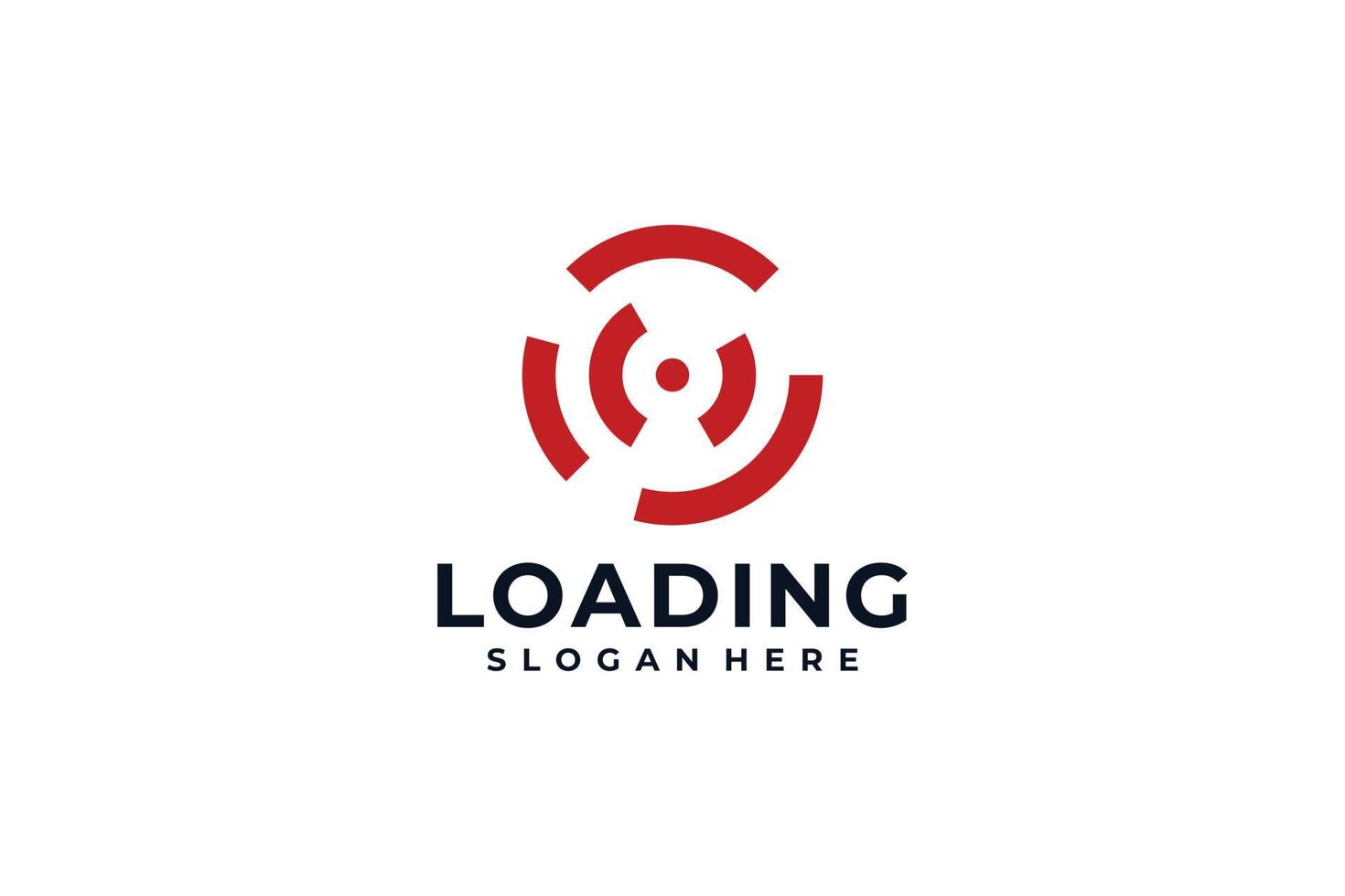 Loading download round digital abstract logo design vector