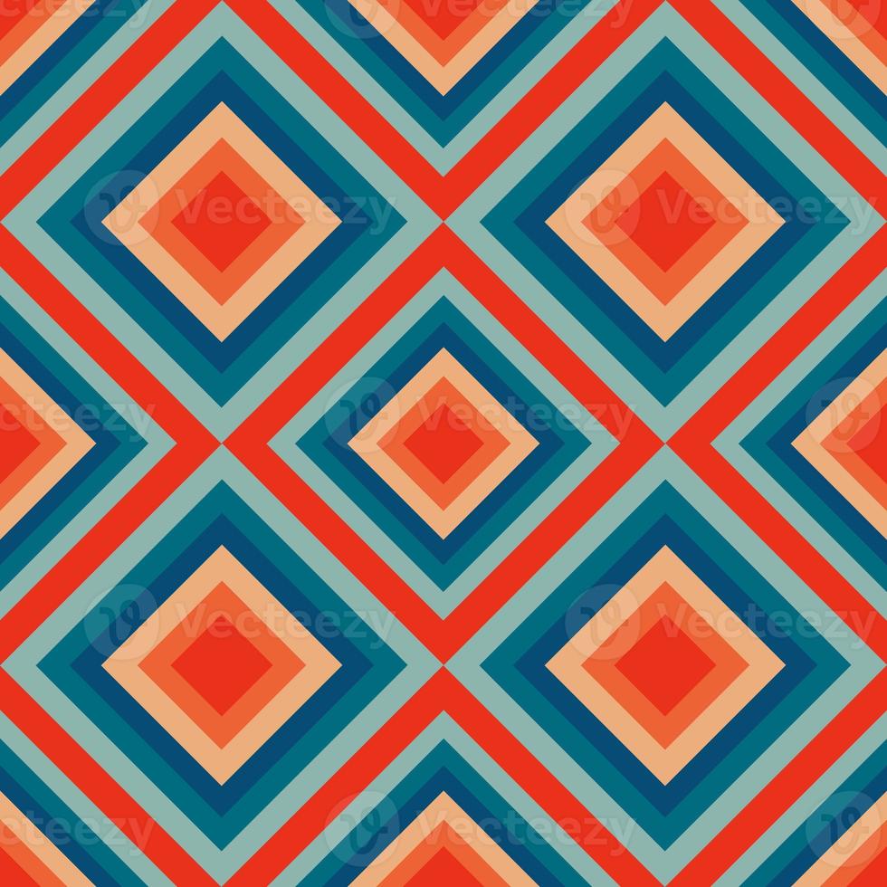 Vintage aestethic pattern with triangles in the style of the 70s and 60 photo