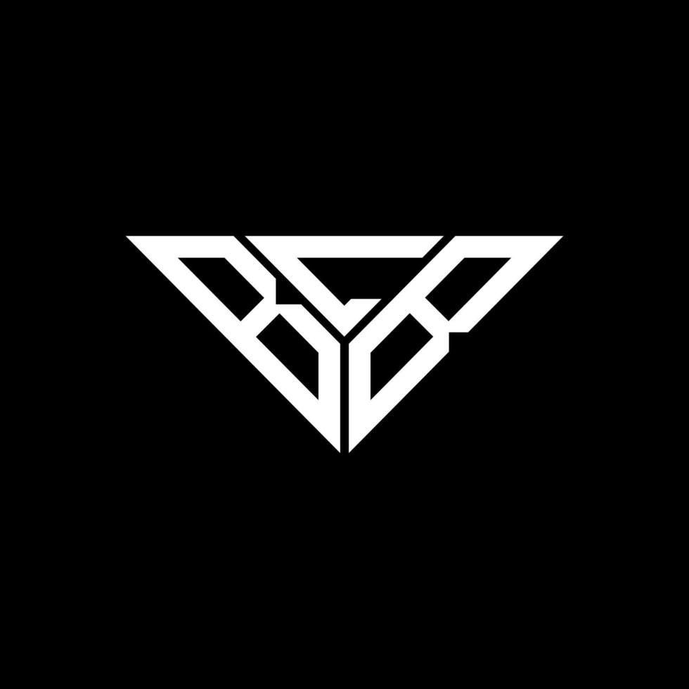 Diseño creativo del logotipo de la letra bcb con gráfico vectorial, logotipo simple y moderno de bcb en forma de triángulo. vector