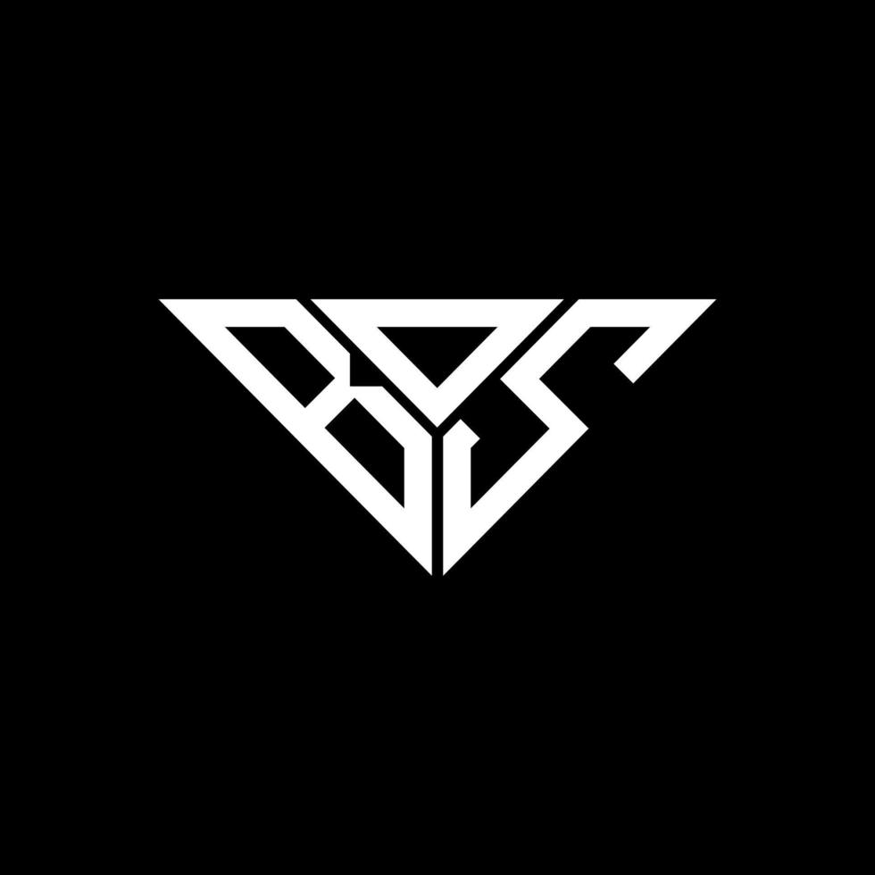 diseño creativo del logotipo de la letra bds con gráfico vectorial, logotipo bds simple y moderno en forma de triángulo. vector