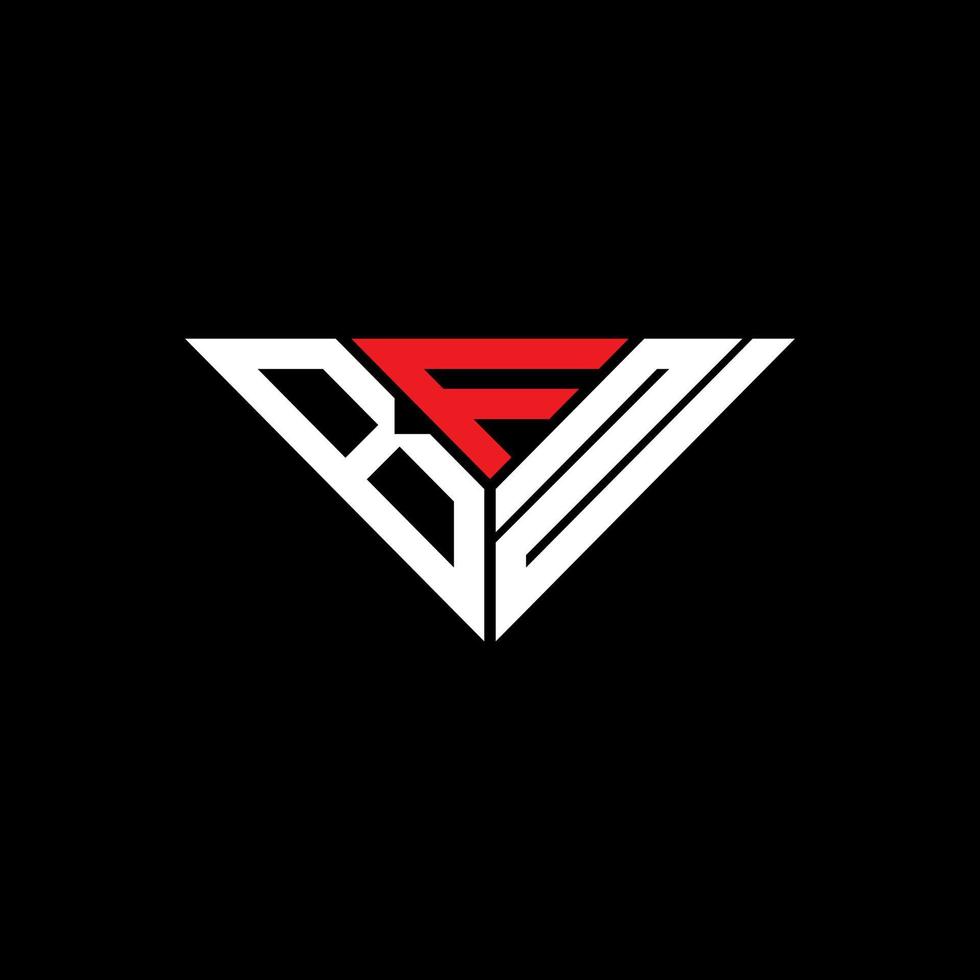 Diseño creativo del logotipo de la letra bfn con gráfico vectorial, logotipo simple y moderno de bfn en forma de triángulo. vector