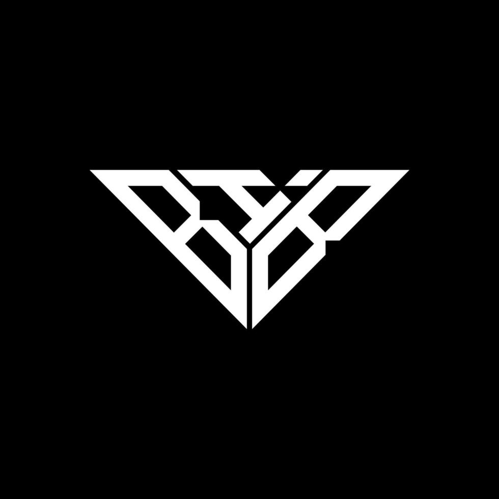 diseño creativo del logotipo de la letra del babero con gráfico vectorial, logotipo simple y moderno del babero en forma de triángulo. vector