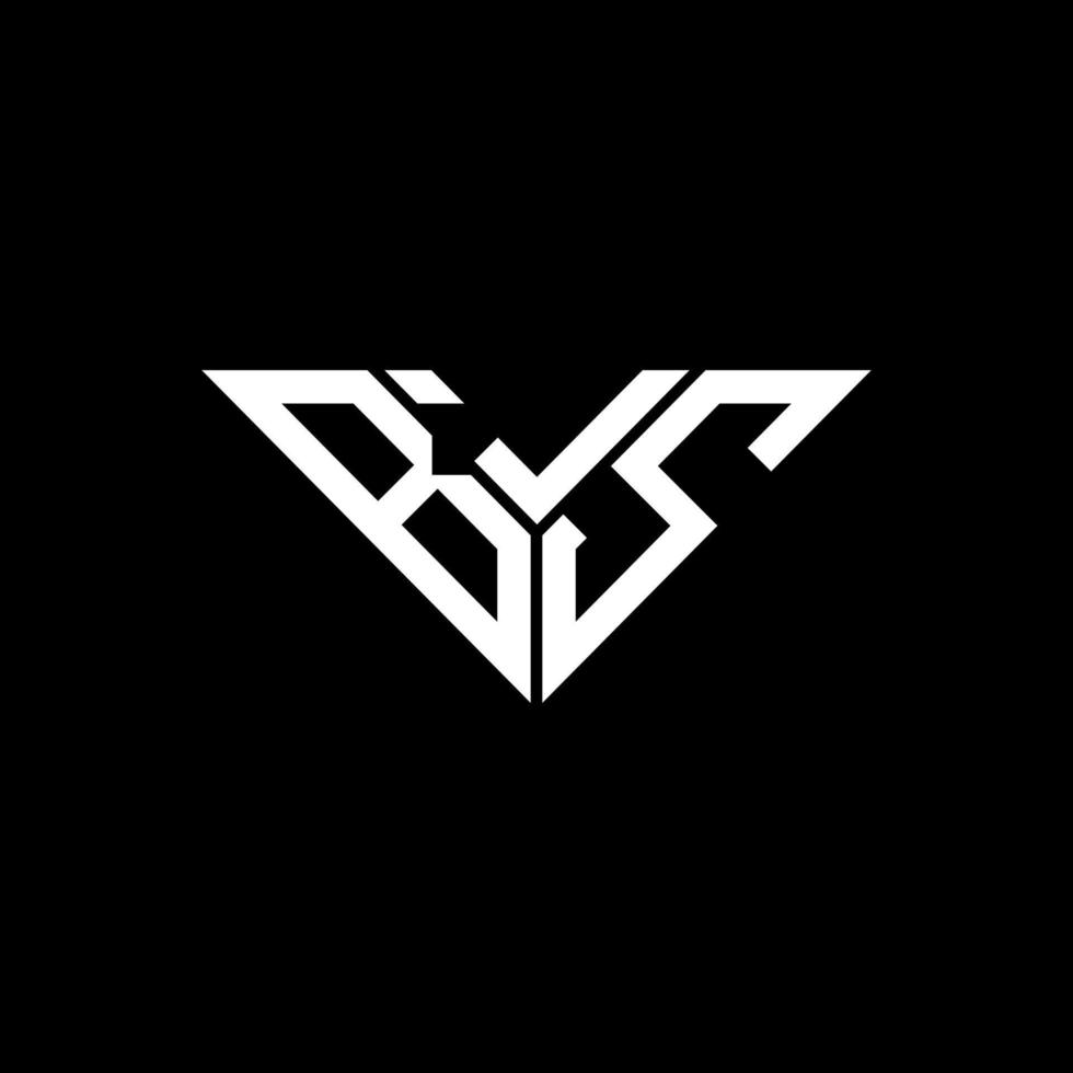 BJS letter logo creative design with vector graphic, BJS simple and modern logo in triangle shape.