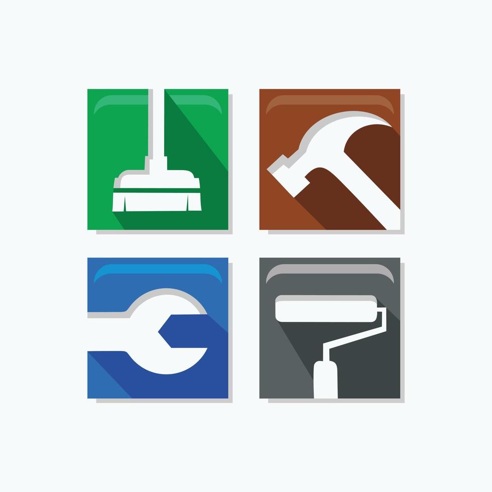 Home service vector icon, home repair tools symbol