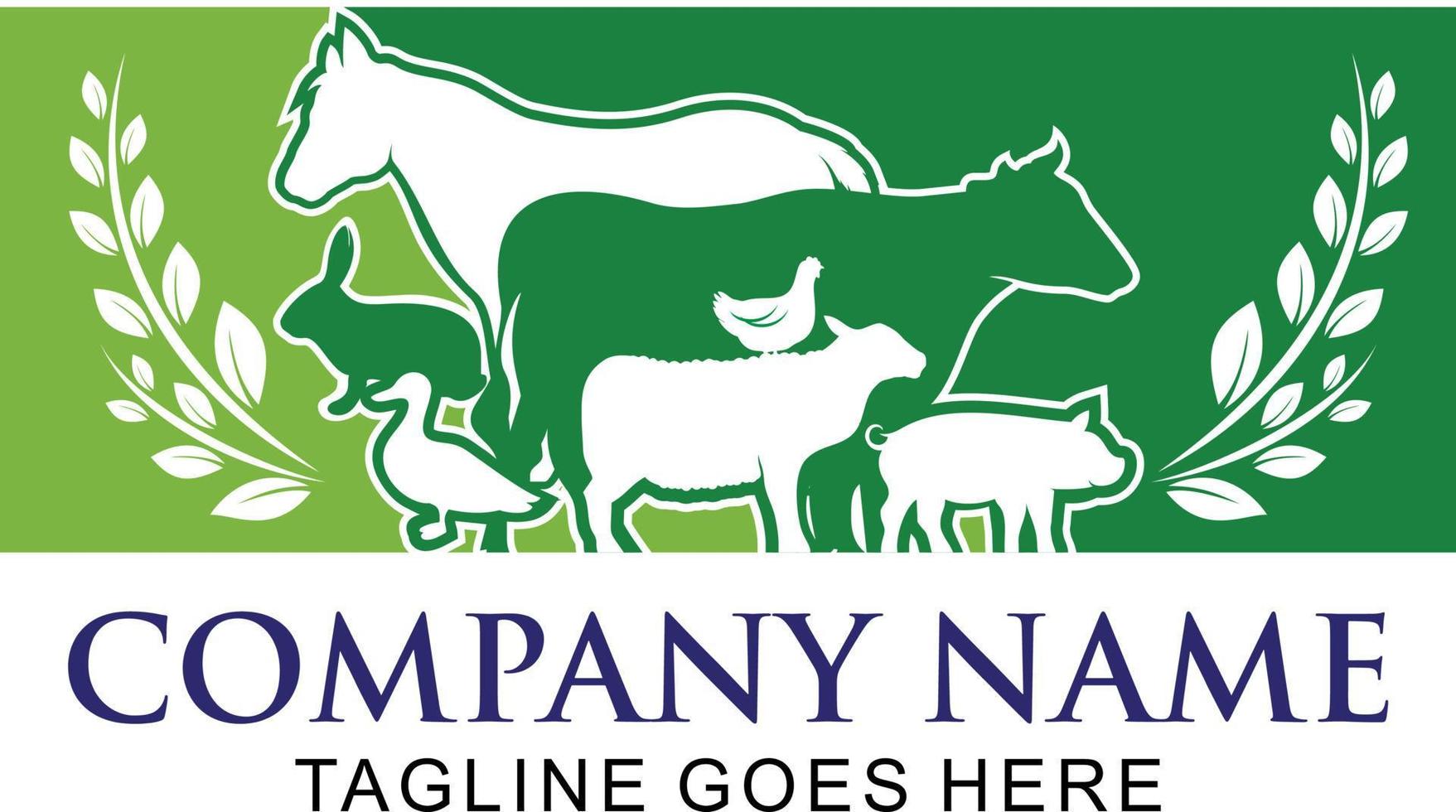 Farm logo template and symbol vector