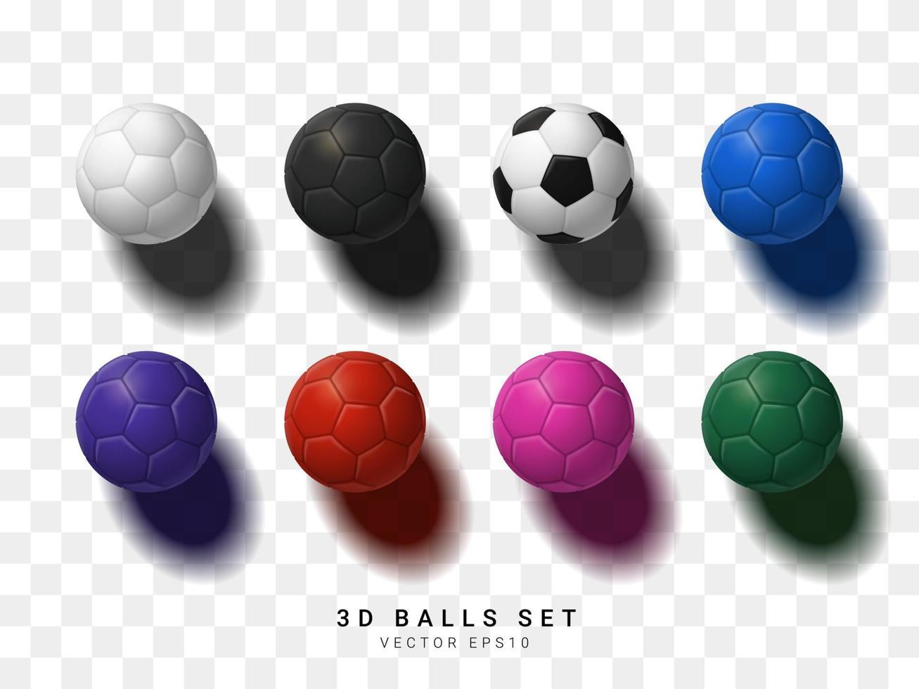 juego de bolas 3d. ilustración vectorial vector