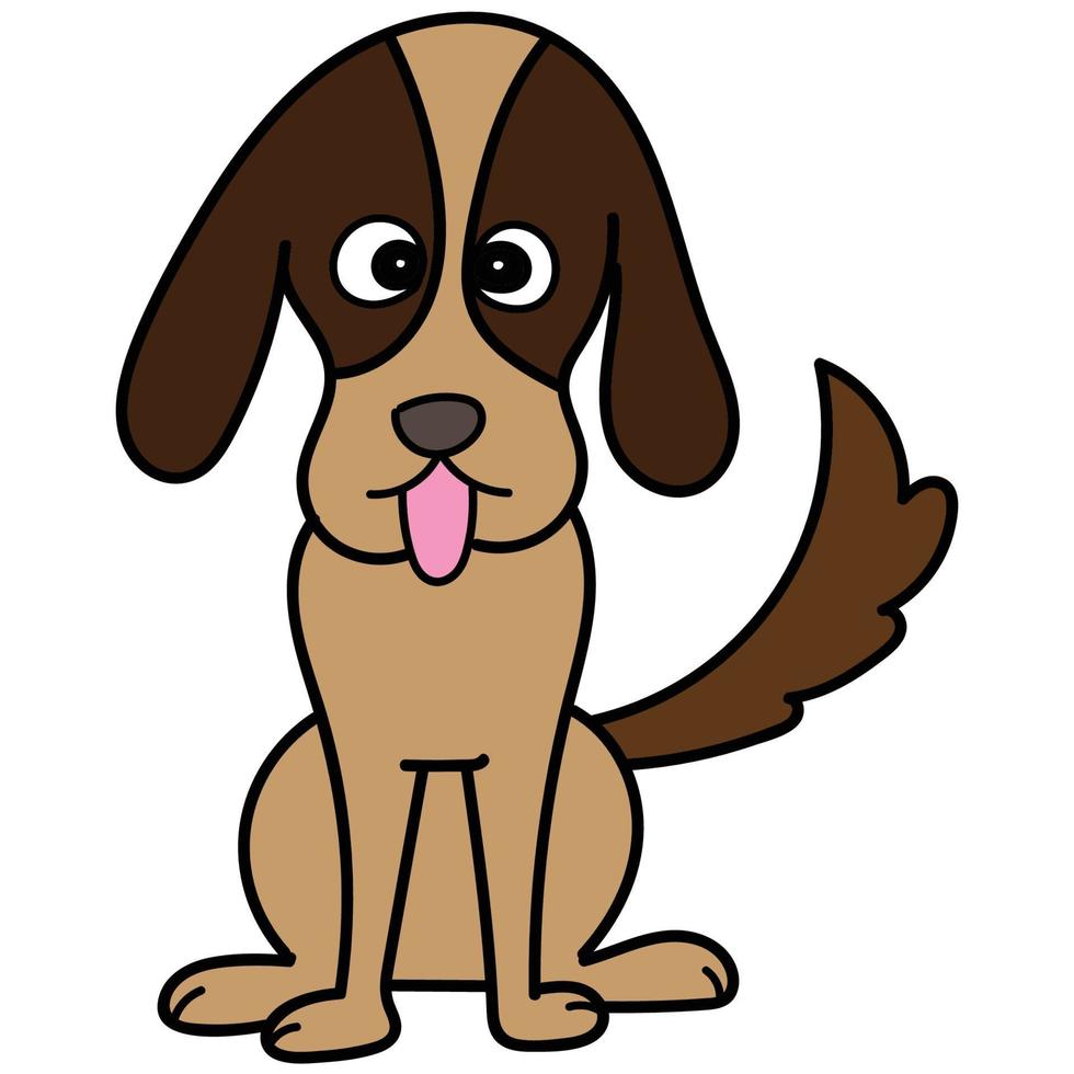 cartoon dog illustration vector