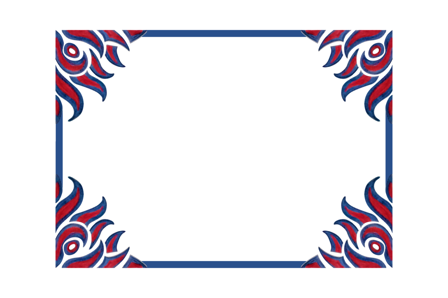 Ornament Border Design With Fire Theme png