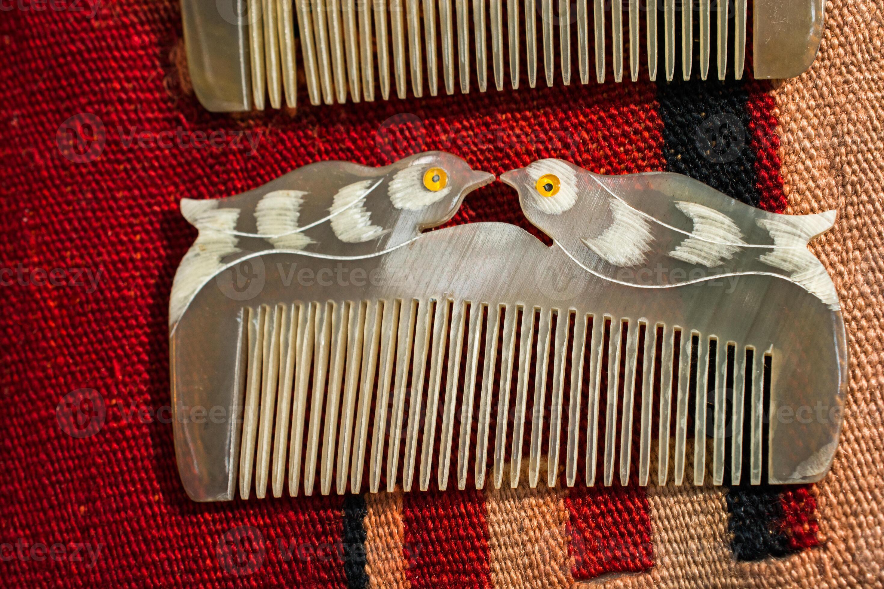 Set of hand made horn comb 12562858 Stock Photo at Vecteezy