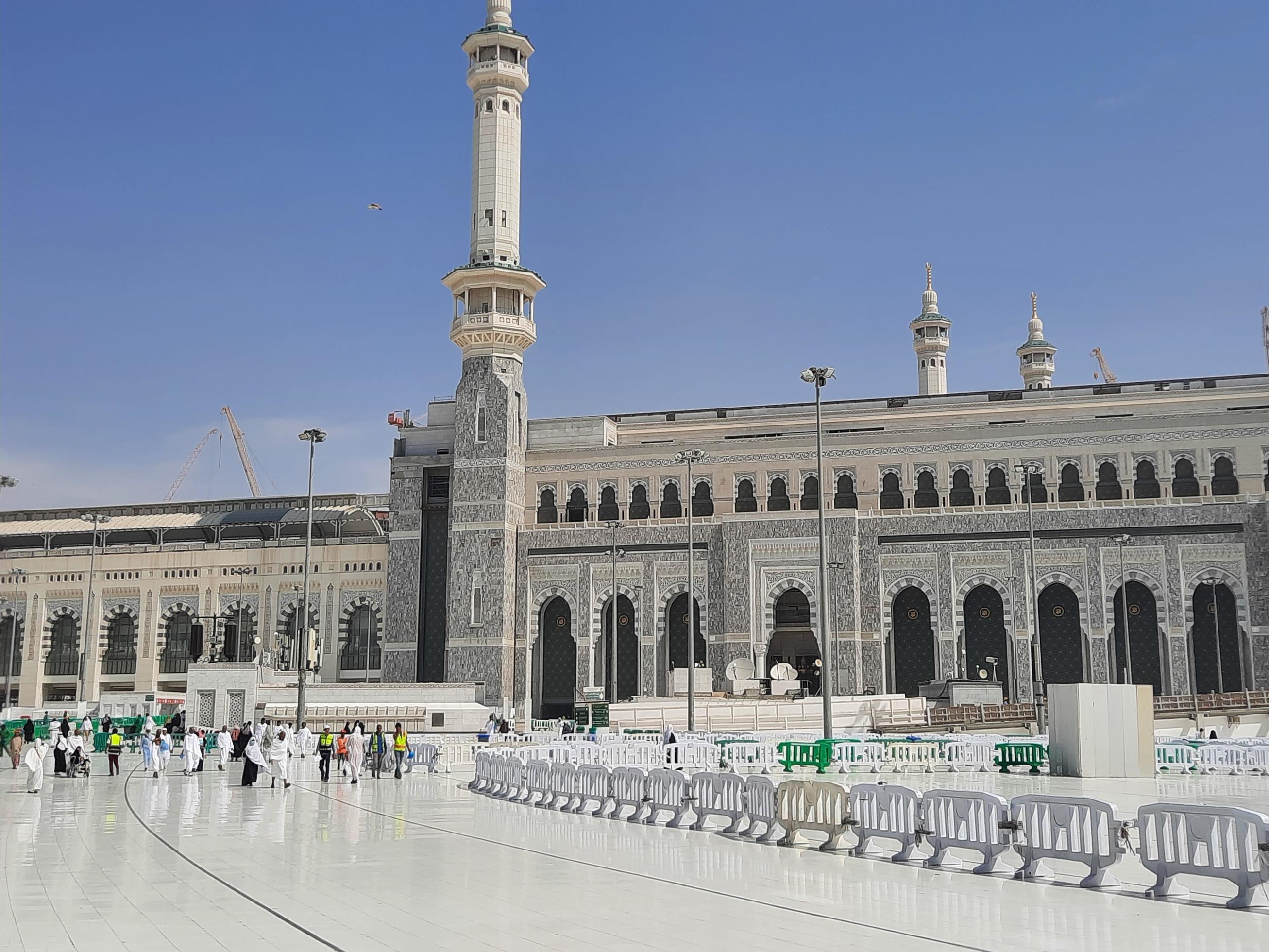 Mecca Saudi Arabia Sep 2022 Beautiful outside view of Masjid Al Mecca Saudi Arabia Sep 2022 Beautiful outside view of Masjid Al