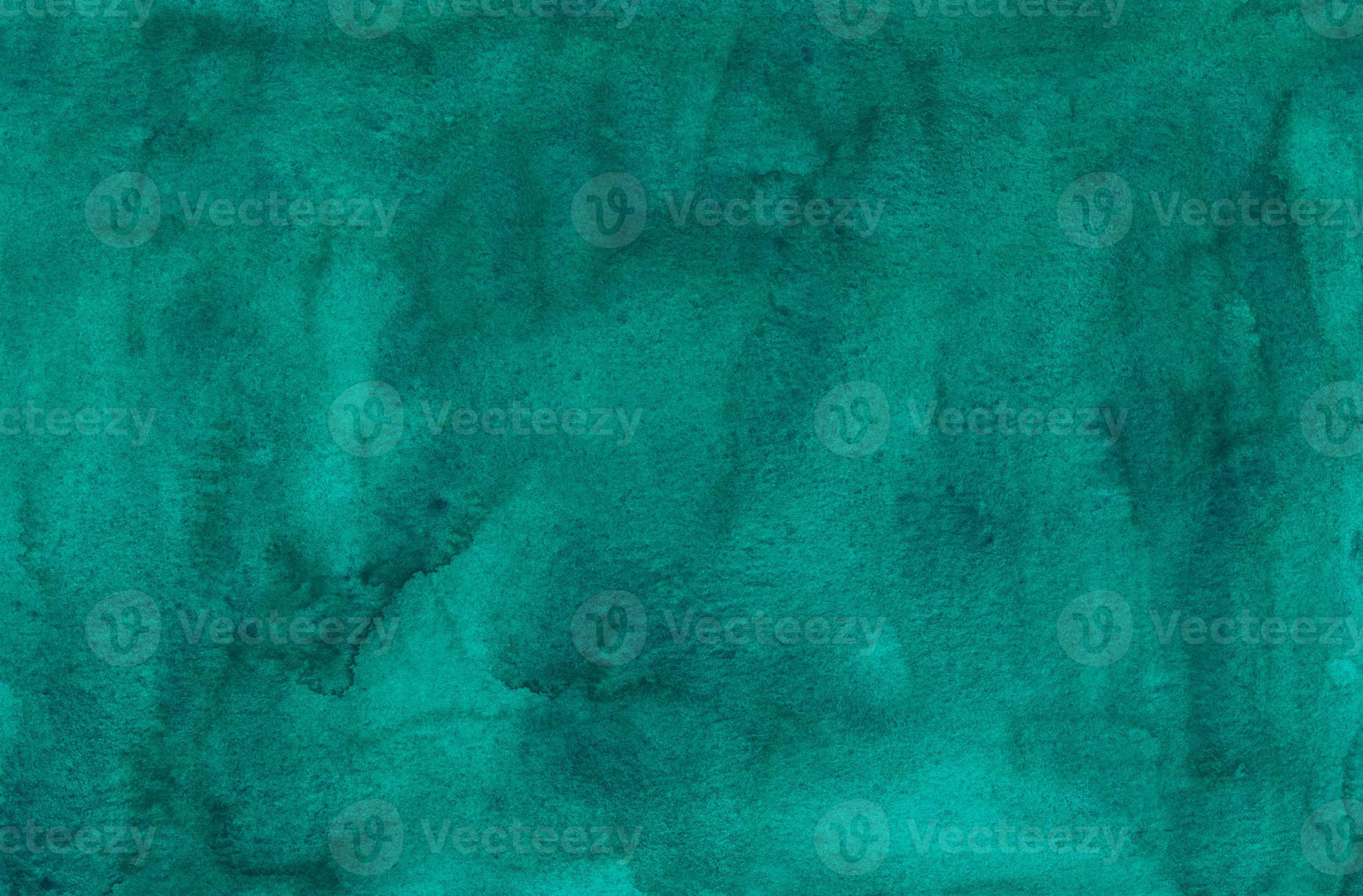Watercolor deep sea green background texture. Aquarelle abstract