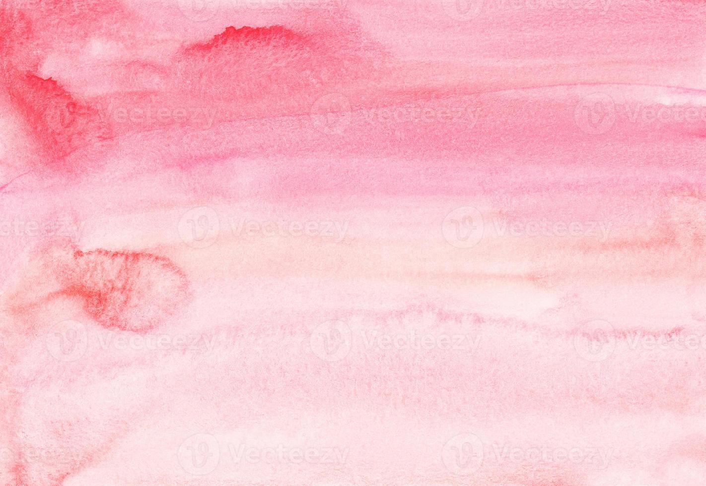 Watercolor light pink and coral background painting. Watercolour pastel pink and white gradient backdrop. photo