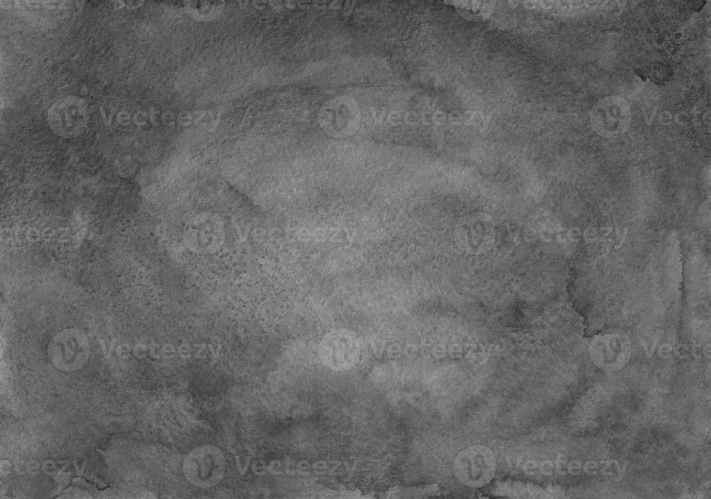 Watercolor dark gray background painting. Monochrome frame gradient texture. Black and white backdrop. photo