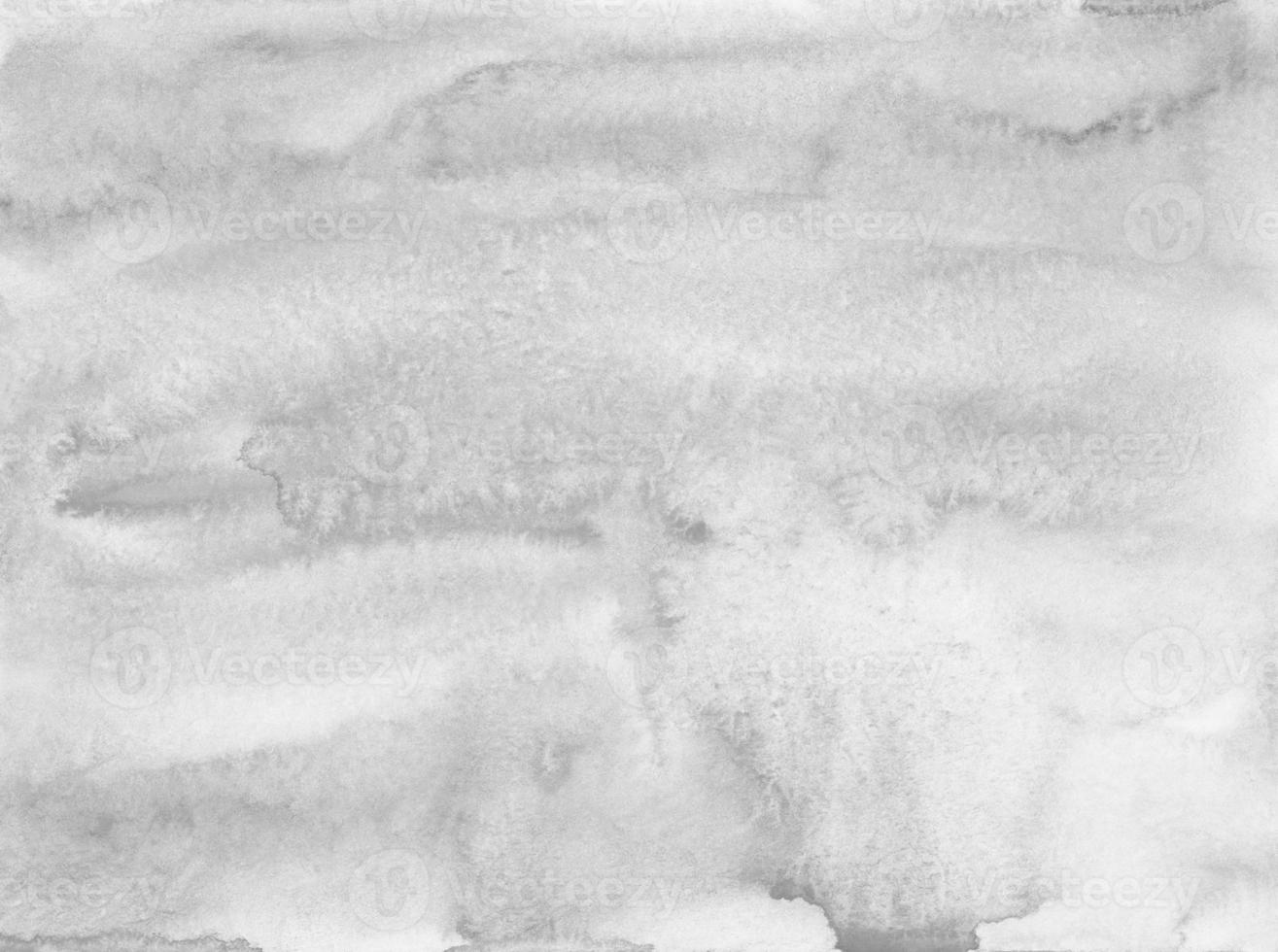 Watercolor light gray and white background texture. Monochrome stains on paper backdrop overlay. Modern abstract aquarelle painting. photo