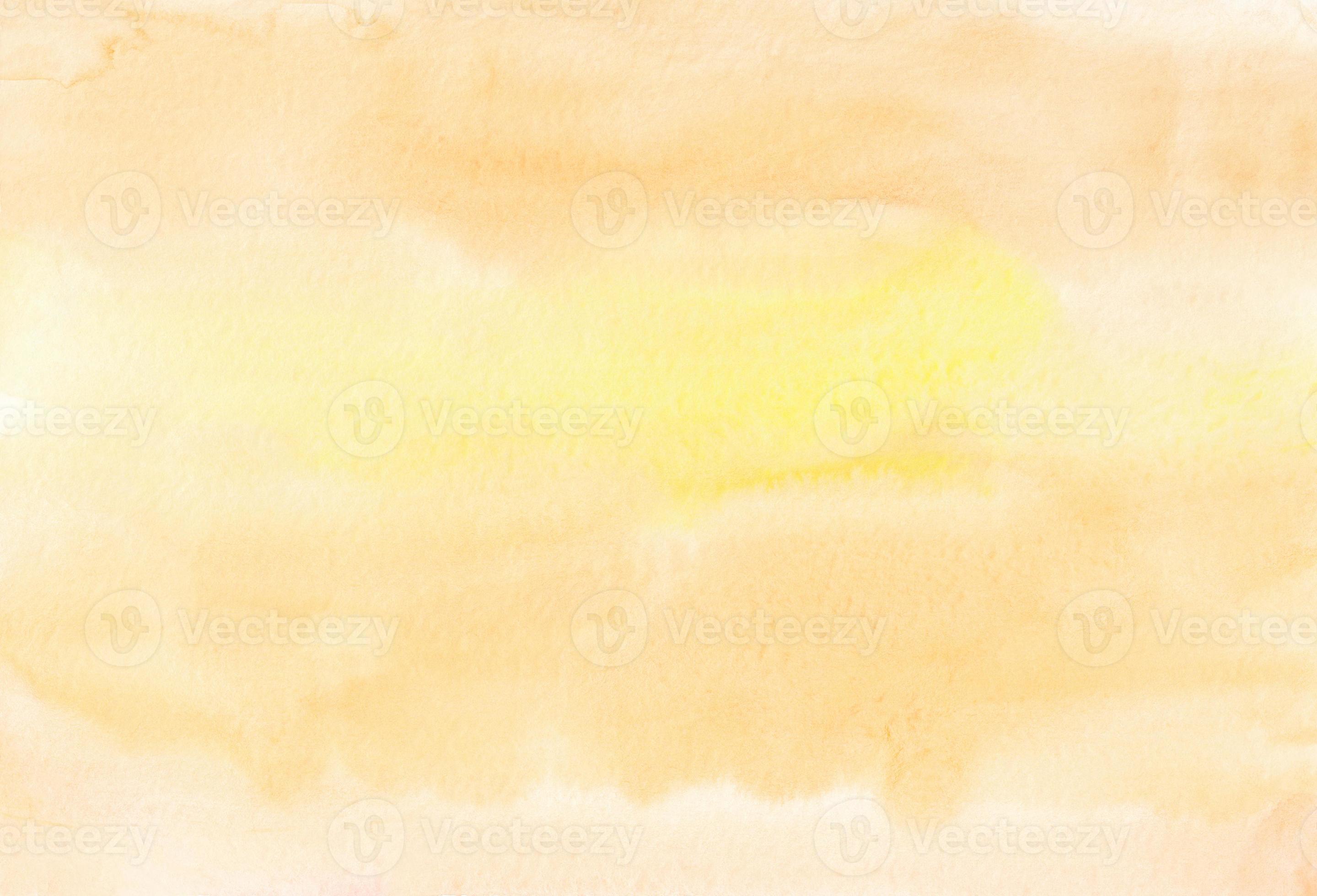 Watercolor pastel orange and yellow background texture. Peach color