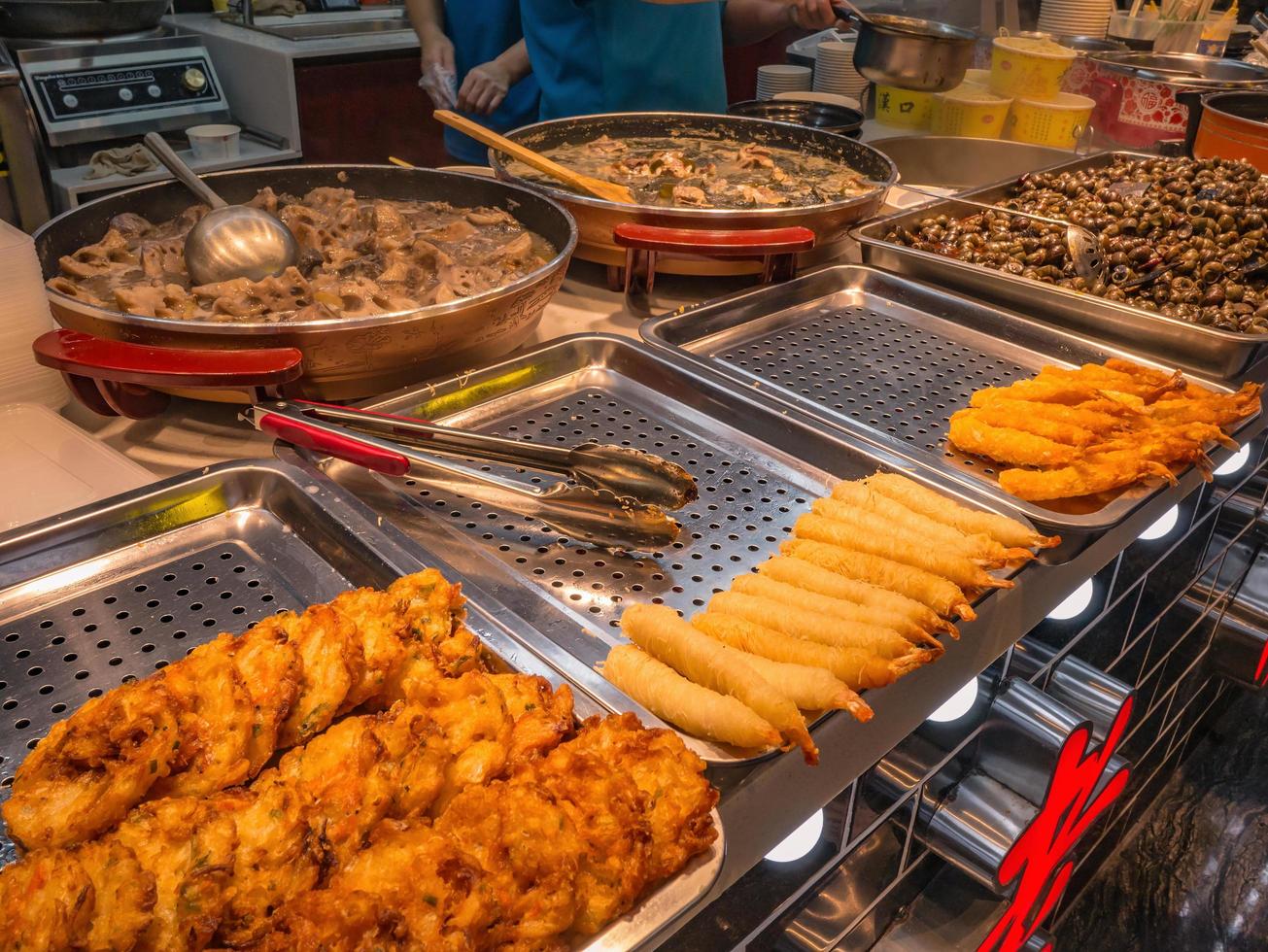 Chinese Street Food in Street Food Alley at Changsha city China.changsha is the capital and most populous city of Hunan province in china photo