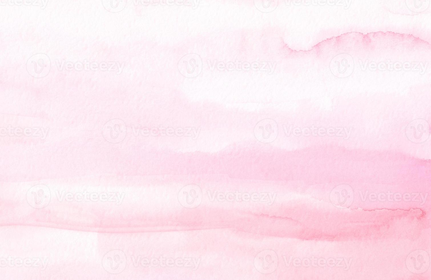 Watercolor light pink and white gradient background. Pastel rose color stains on paper photo