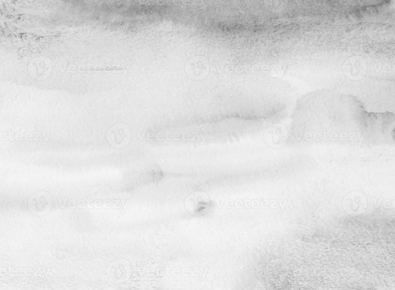 Watercolor light gray and white textured background. Monochrome stains on paper. photo