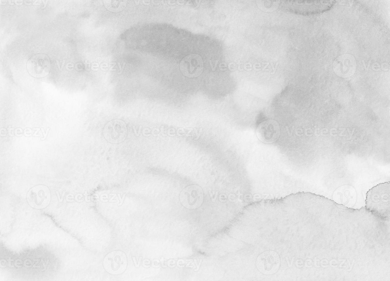 Watercolor light gray and white background texture. Monochrome stains on paper. Modern abstract aquarelle painting. photo