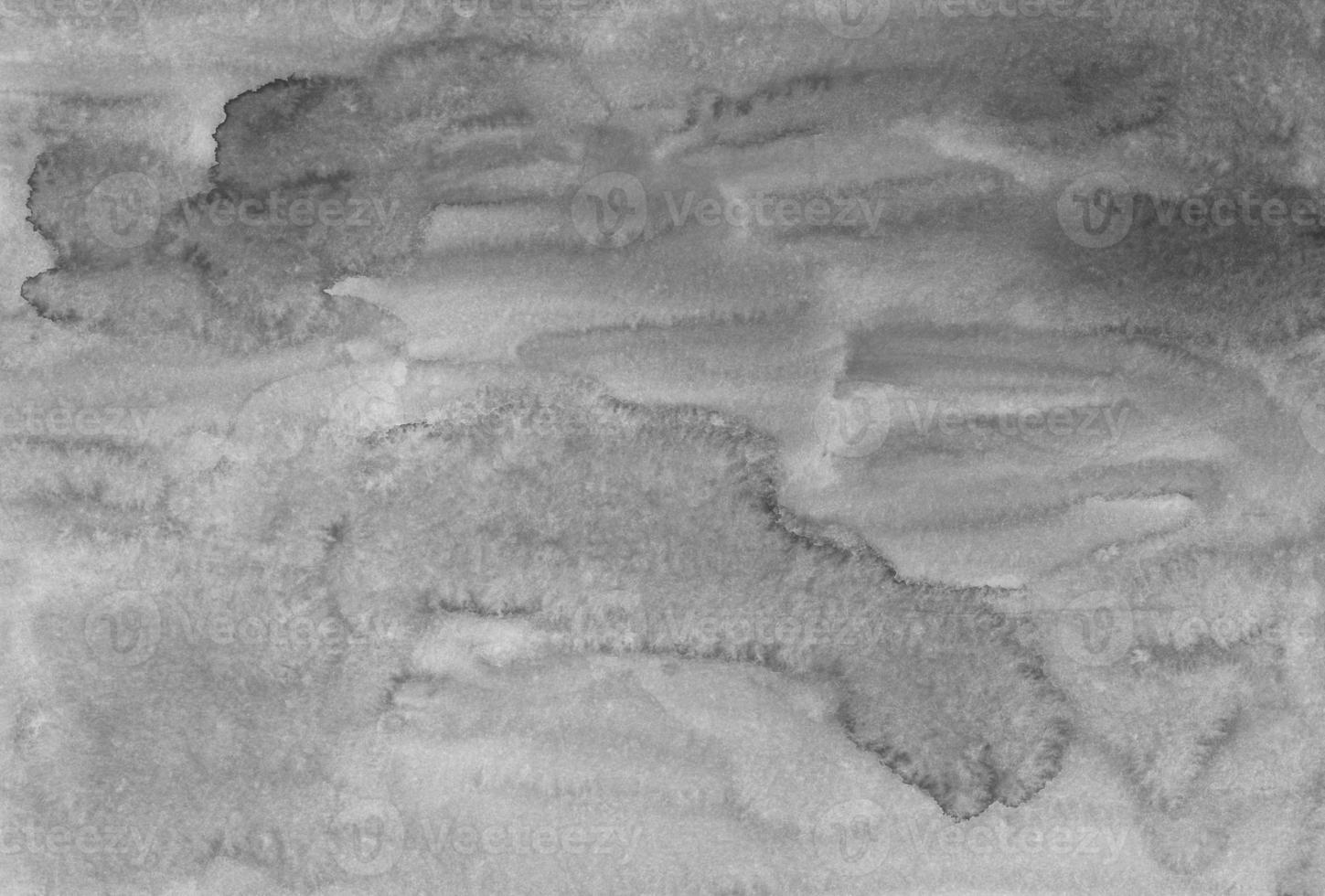 Watercolor black and white background texture. Grunge monochrome stains on paper. photo
